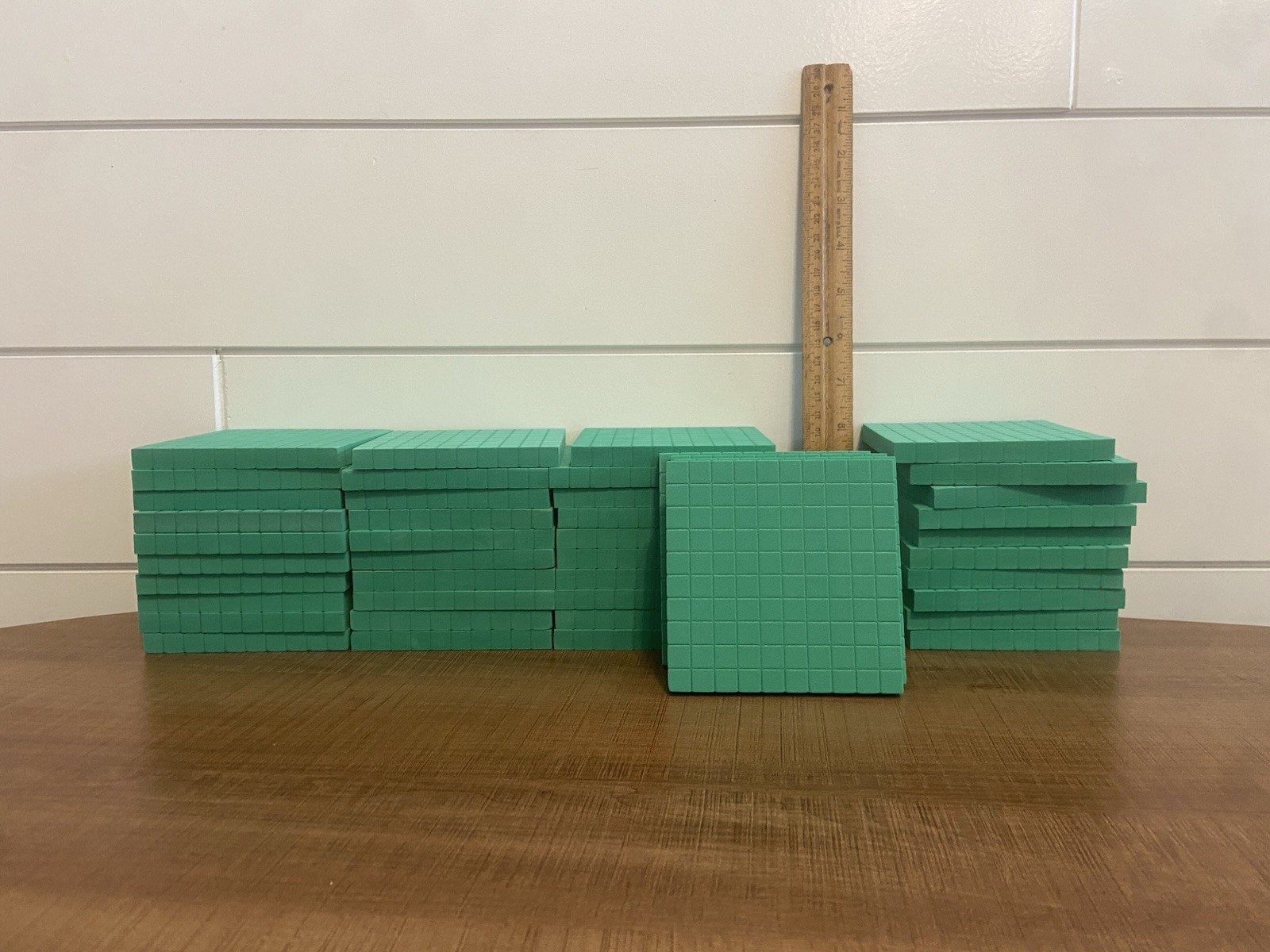 Replacement Base Ten blocks: 44 Green Foam 100piece Squares