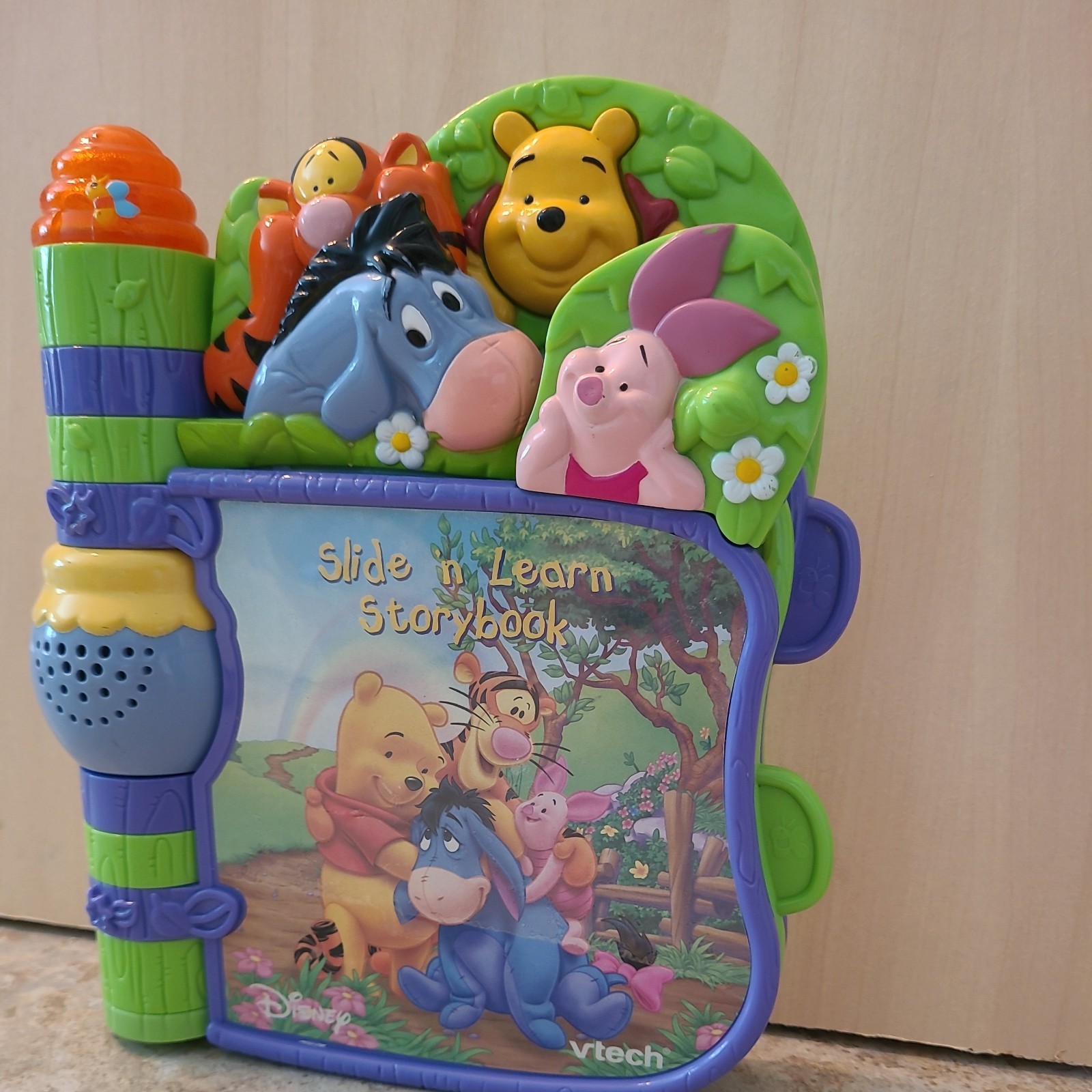 VTech Disney Winnie the Pooh Slide ‘n Learn Storybook Interactive Musical Toy