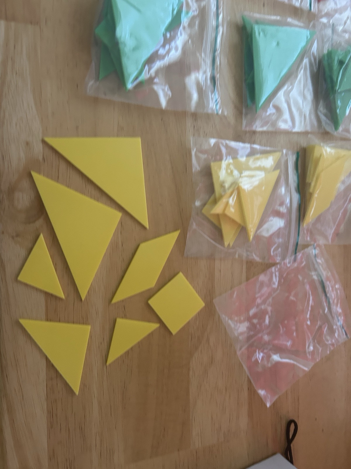 Lot of 169Plastic Tanagram Math Manipulative Fractions Shapes Homeschool