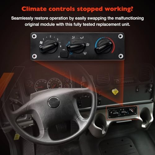 599-008 Front Climate Control Module A/C Heater Air Conditioning Panel,