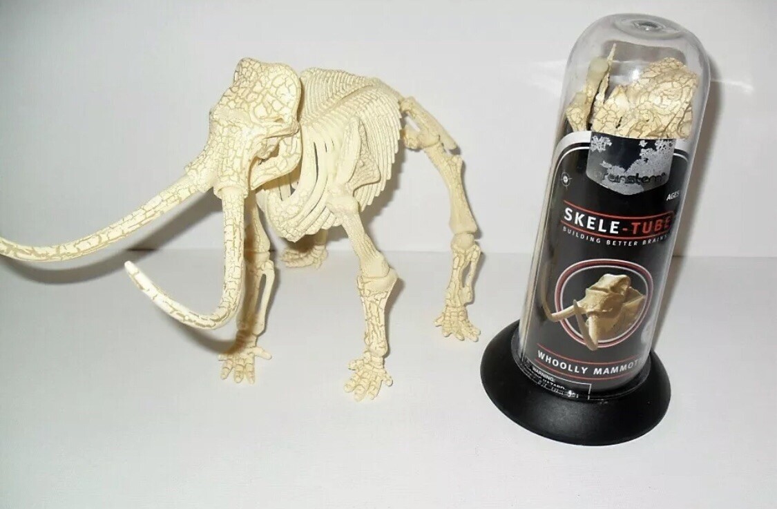 Brainstem Skele-Tube Whoolly Mammoth Miniature Dinosaur Skeleton Model