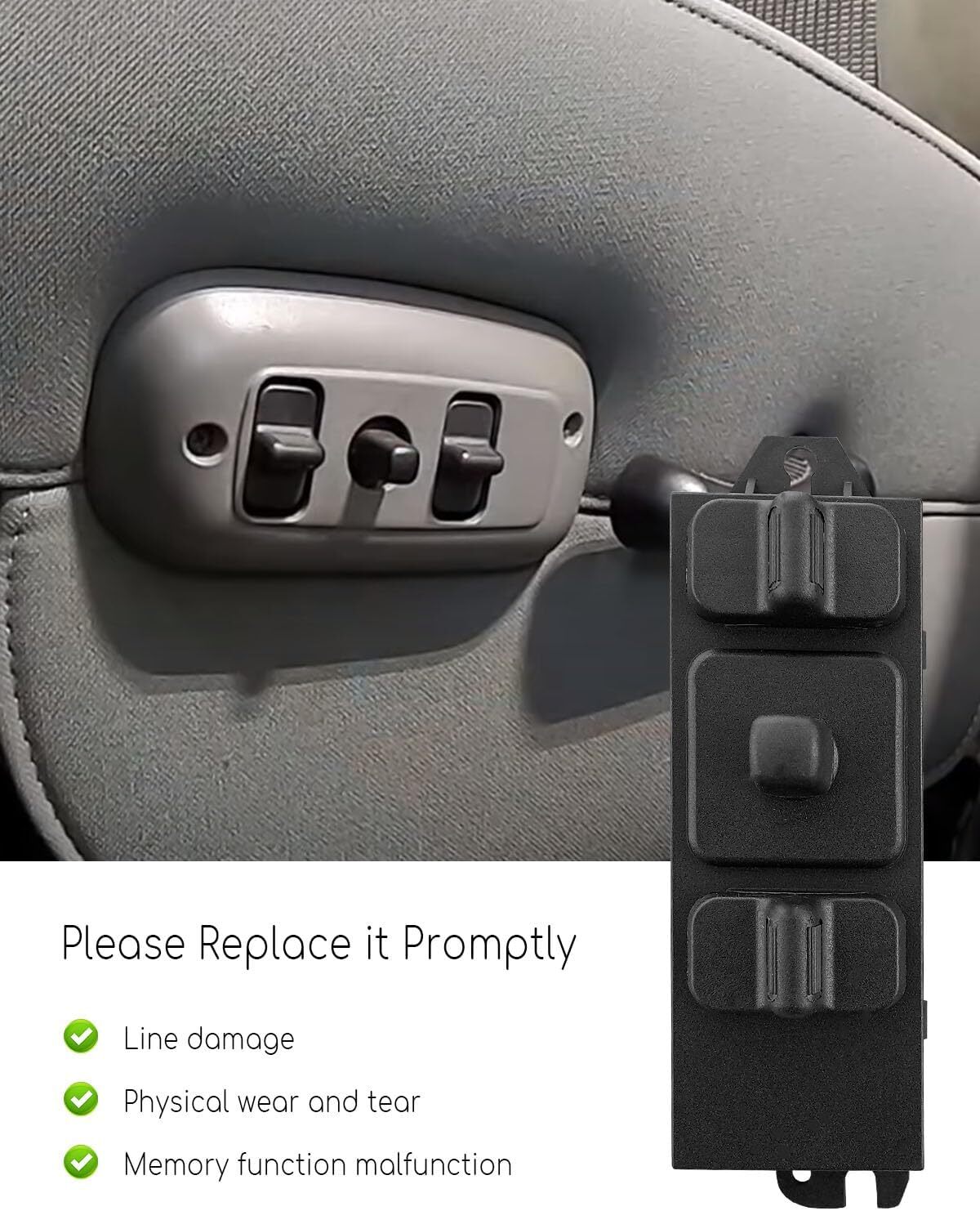 Power Seat Switch Front Driver Side Fit for Chrysler Town & Country Imperial