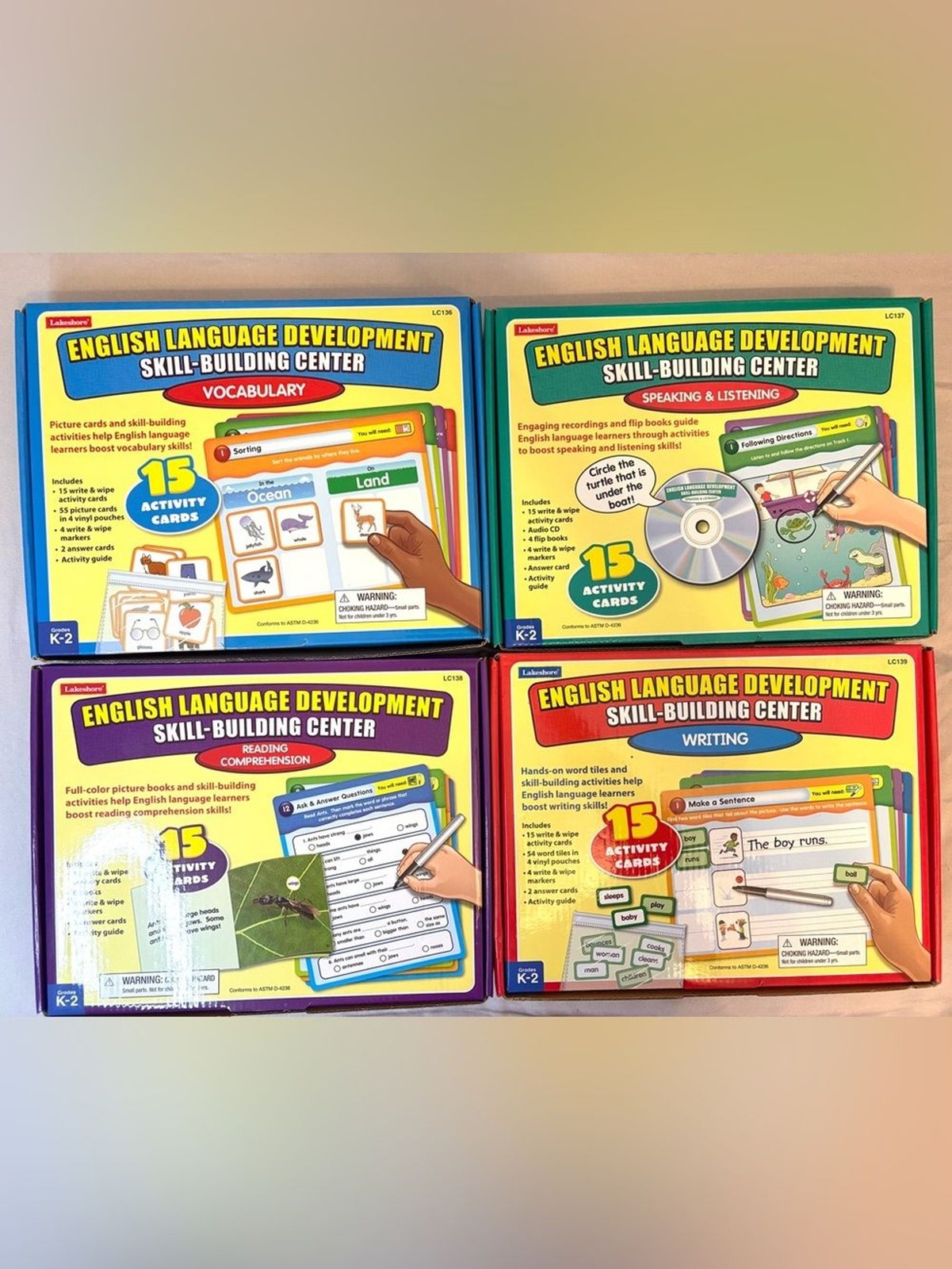 Lakeshore English Language Development Skill-Building Center Set of 4