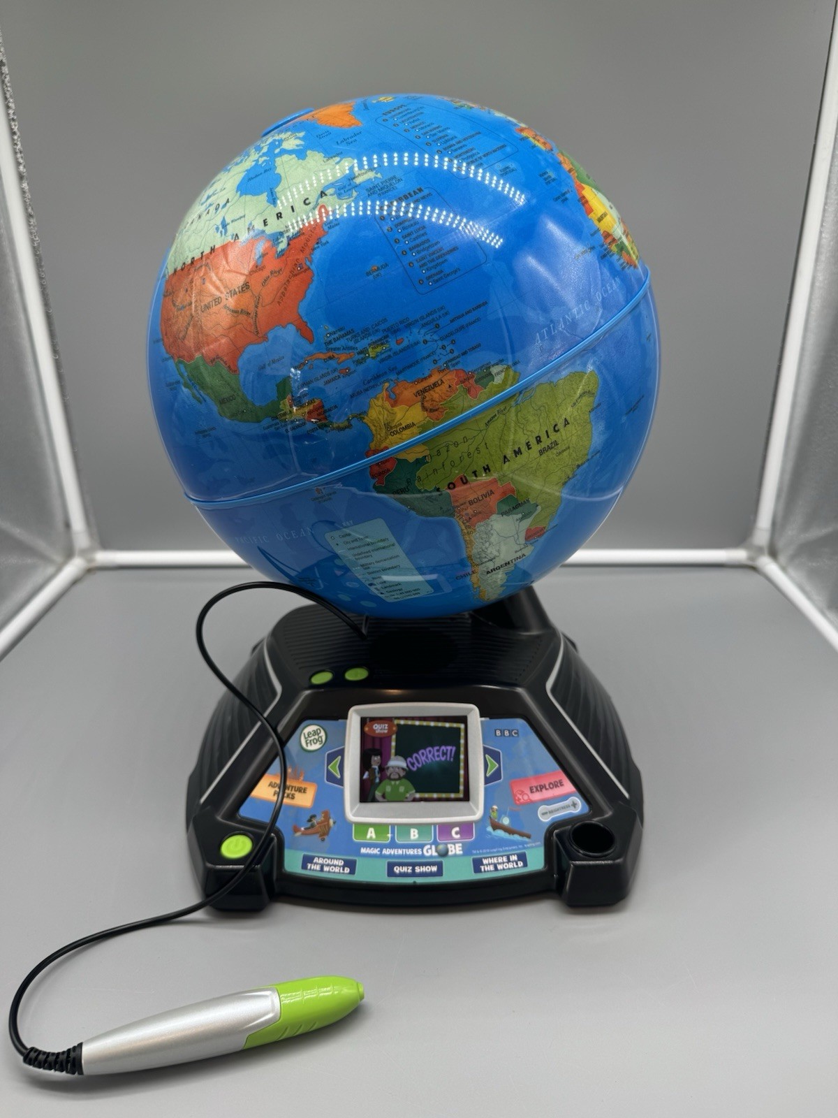 Leap Frog Magic Adventures Globe & Stylus Electronic Learning Toy (Tested)