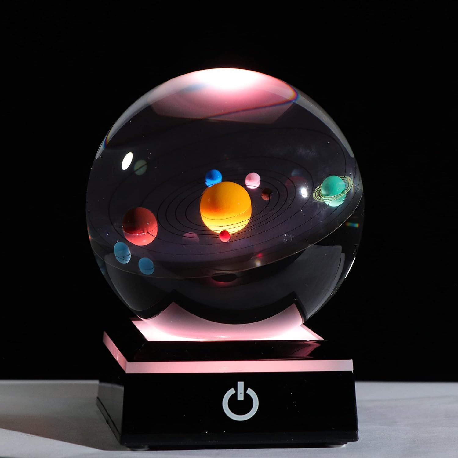 3D Solar System Model Crystal Ball 80Mm 3.15Inch – Outer Space Astronomy Gifts R