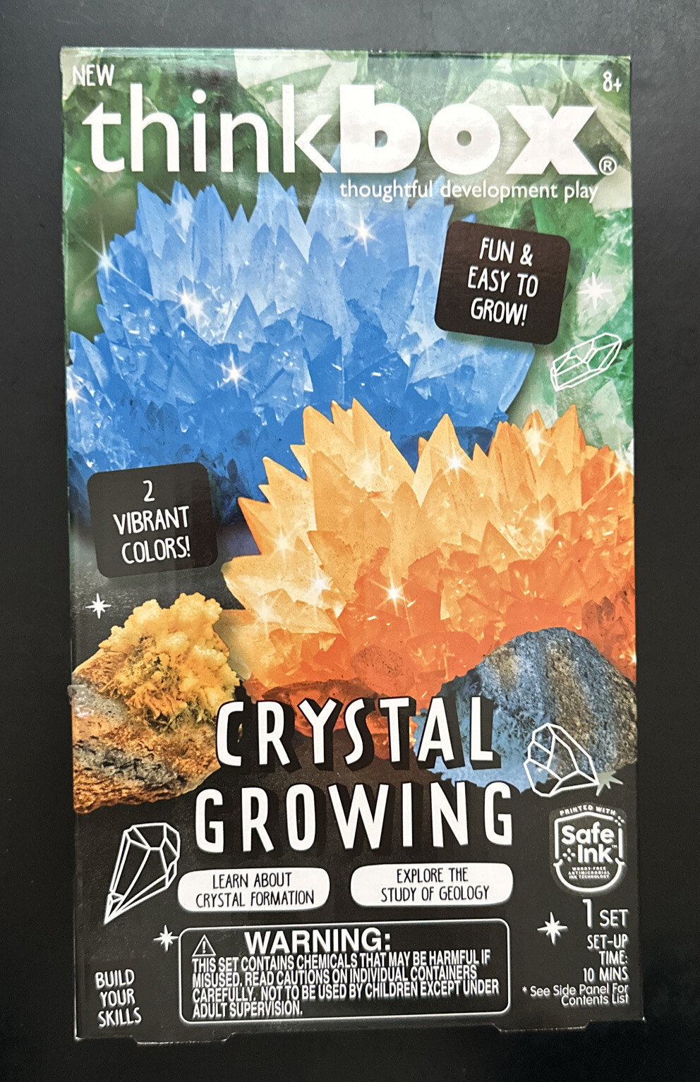 thinbox Crystal Growing 1 set 8+ thoughtful development play vibrant colors B:20