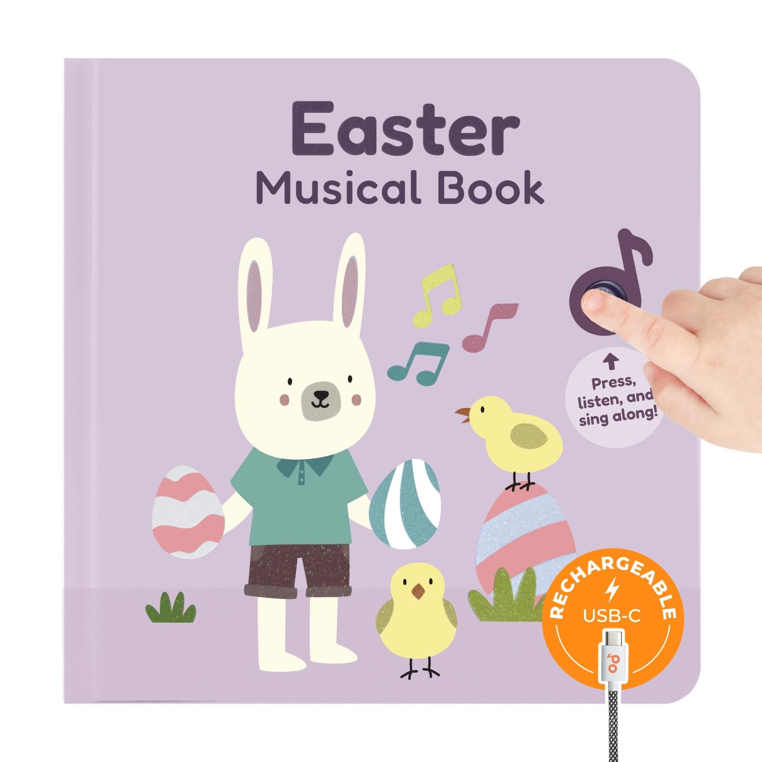 Easter Nursery Rhymes Musical Book – Easter Basket Stuffers for Toddlers, Bab…