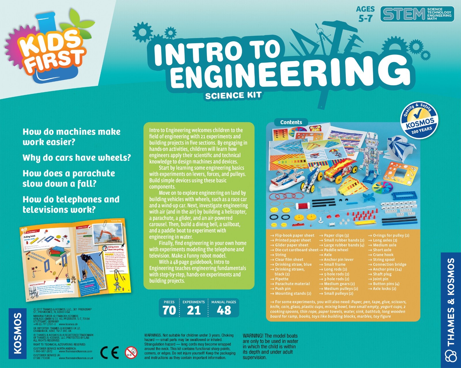 Intro to Engineering Science Kit Kids First Thames & Kosmos New in Box