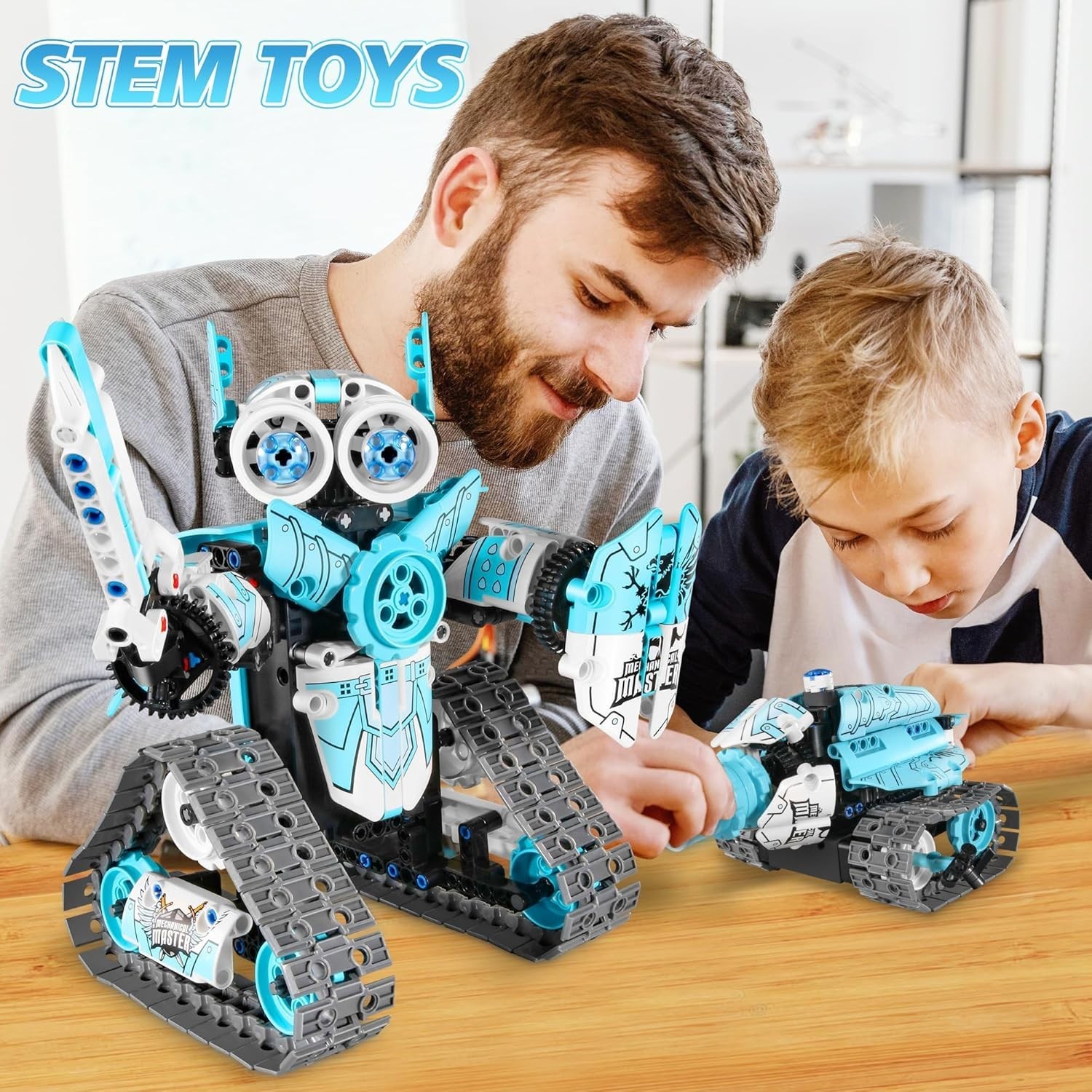 STEM Robot Building Kit 3-in-1 RC App Control Educational Toy for Kids 6-12