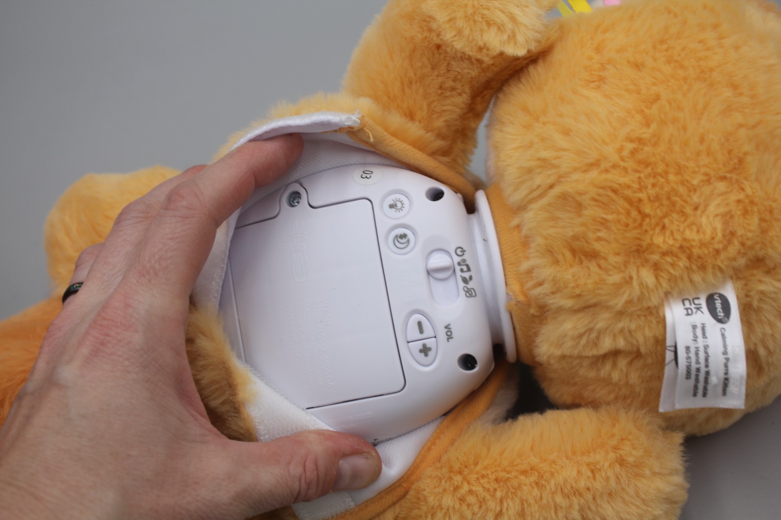 VTech Calming Purrs Kitten Baby Sleep Aid Light Sound White Noise Cat WORKING