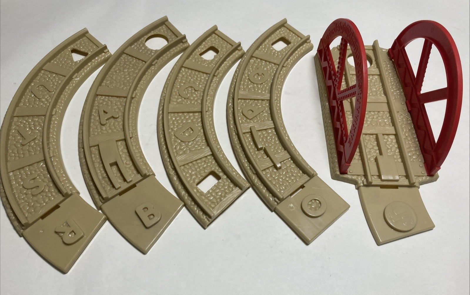 Leap Frog Leaps Phonics Alphabet Railroad Tracks, Bridge Track w/ 2 Red Supports