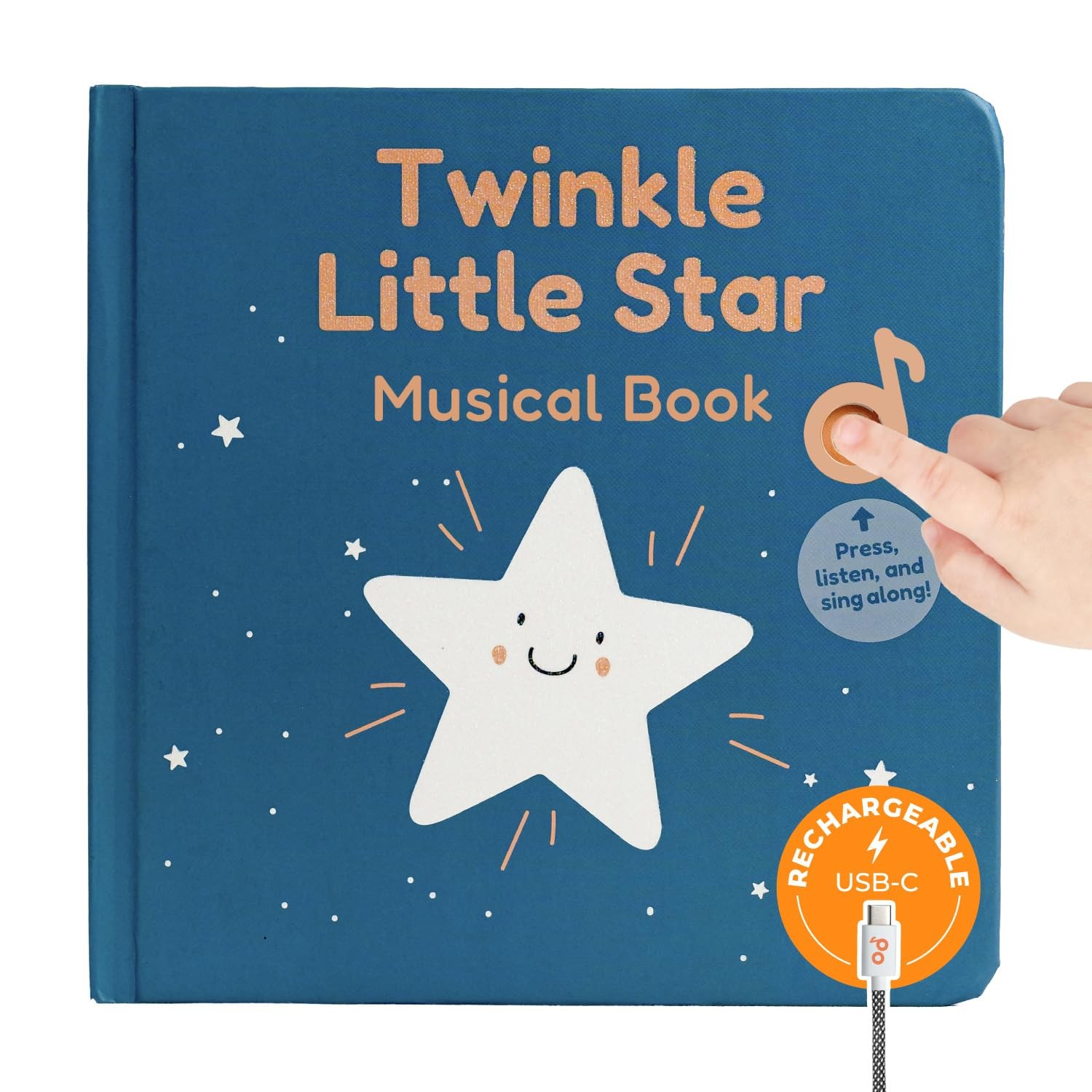 Cali’s Books Twinkle Little Star – USB-C Medium, White, Blue