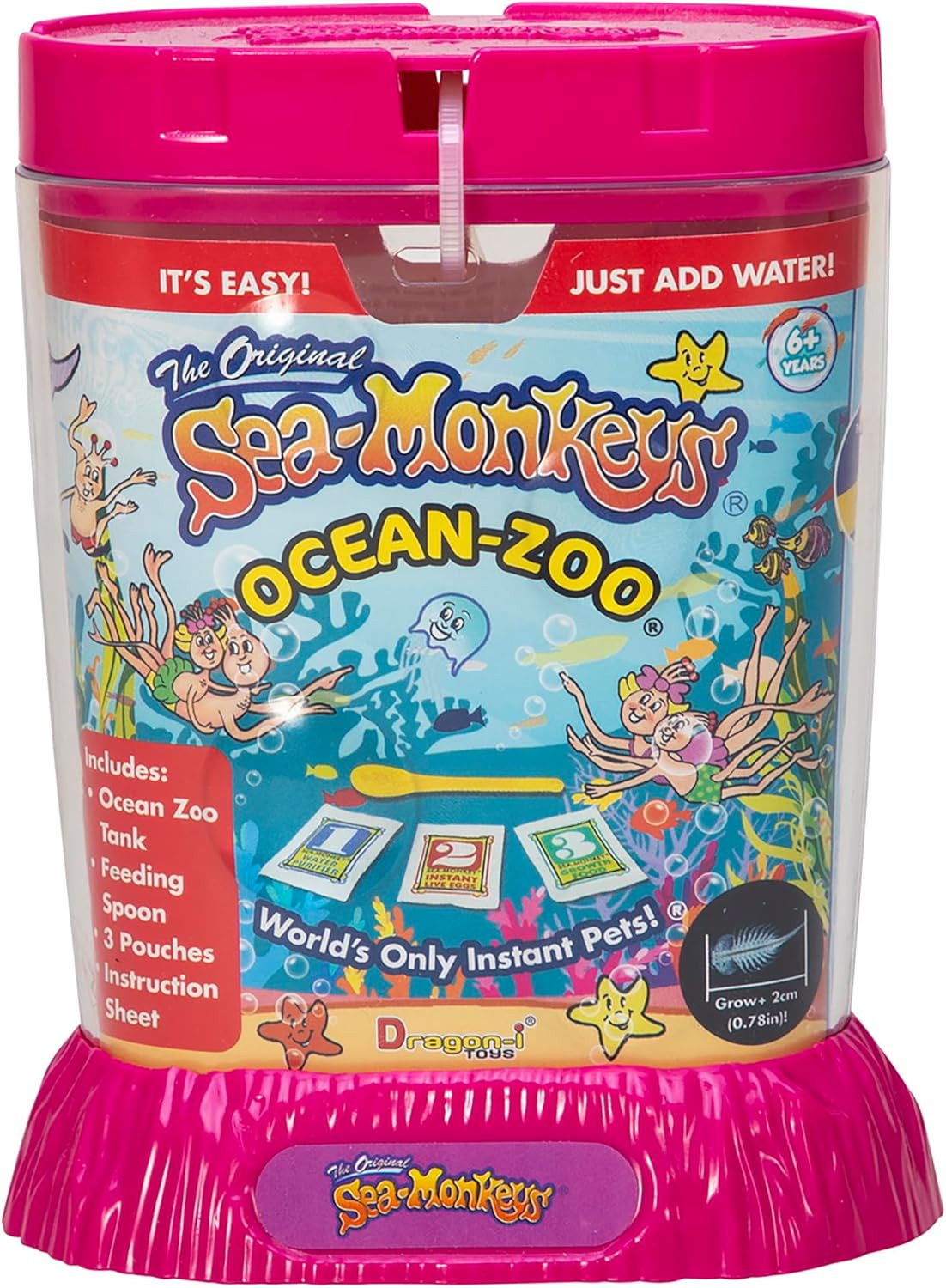 Sea-Monkey: Ocean Zoo – Surprise Assorted Color, 5.7″ Aquarium, World’S Only Ins