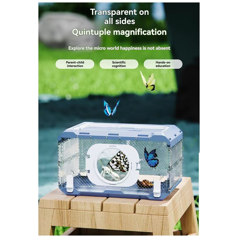Folding Insect Observation Box Bug Viewer Insect Magnifying Glass Observer M8X2