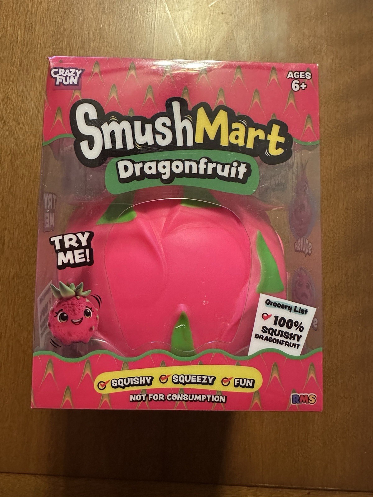 RMS VIRAL AUTHENTIC Crazy Fun SmushMart Dragonfruit Squishy Squeeze BRAND NEW
