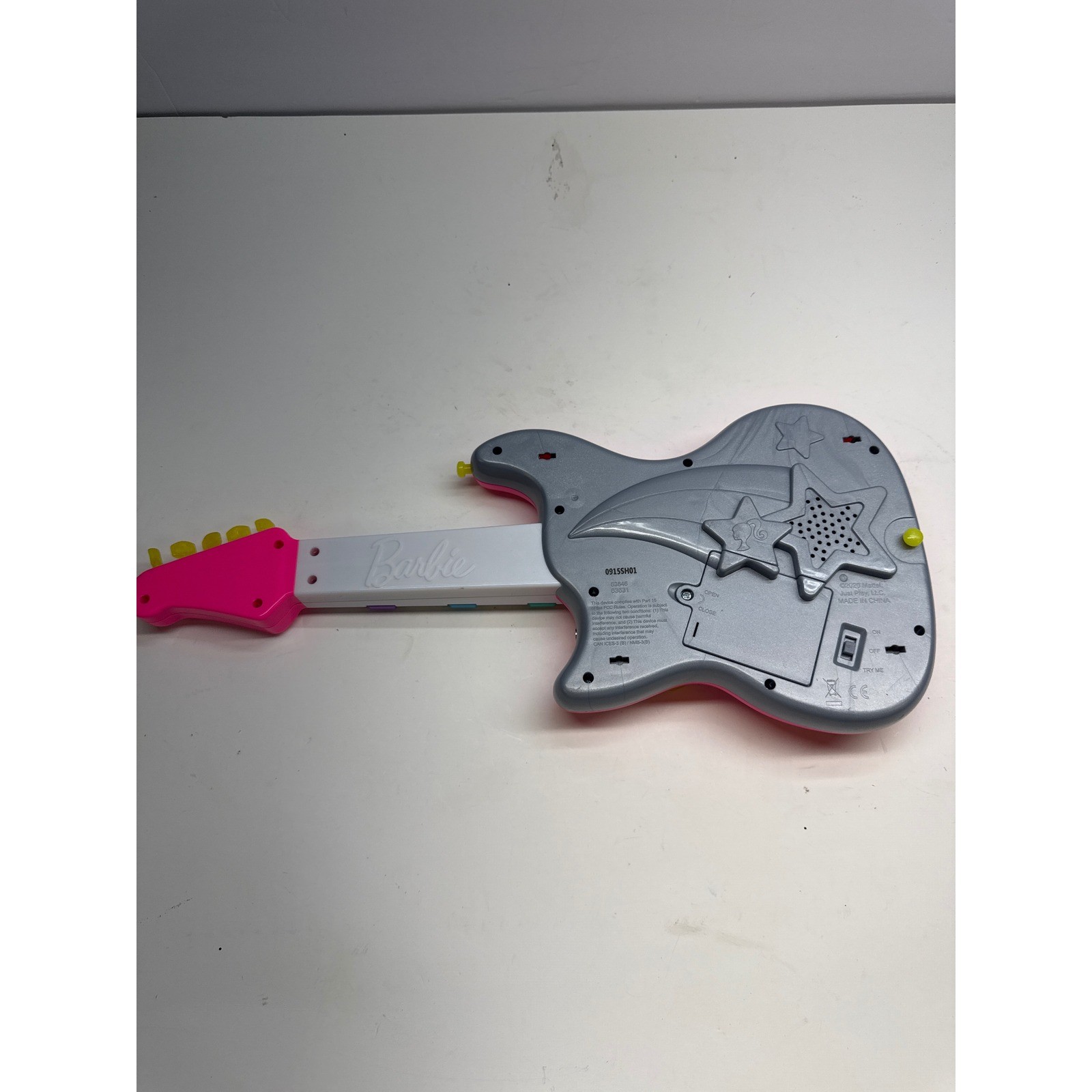 Barbie RockStar Guitar Pink Silver Musical Toy Just Play 63831 2020 Mattel Works