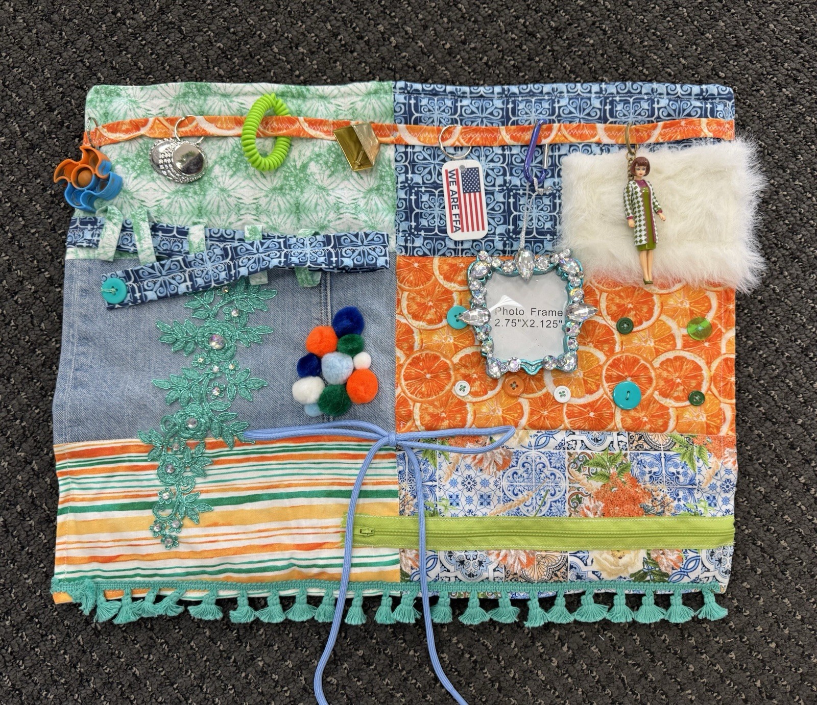 Handmade Fidget Lap Blanket Sensory Activities Calming Dementia Alzheimer’s Busy