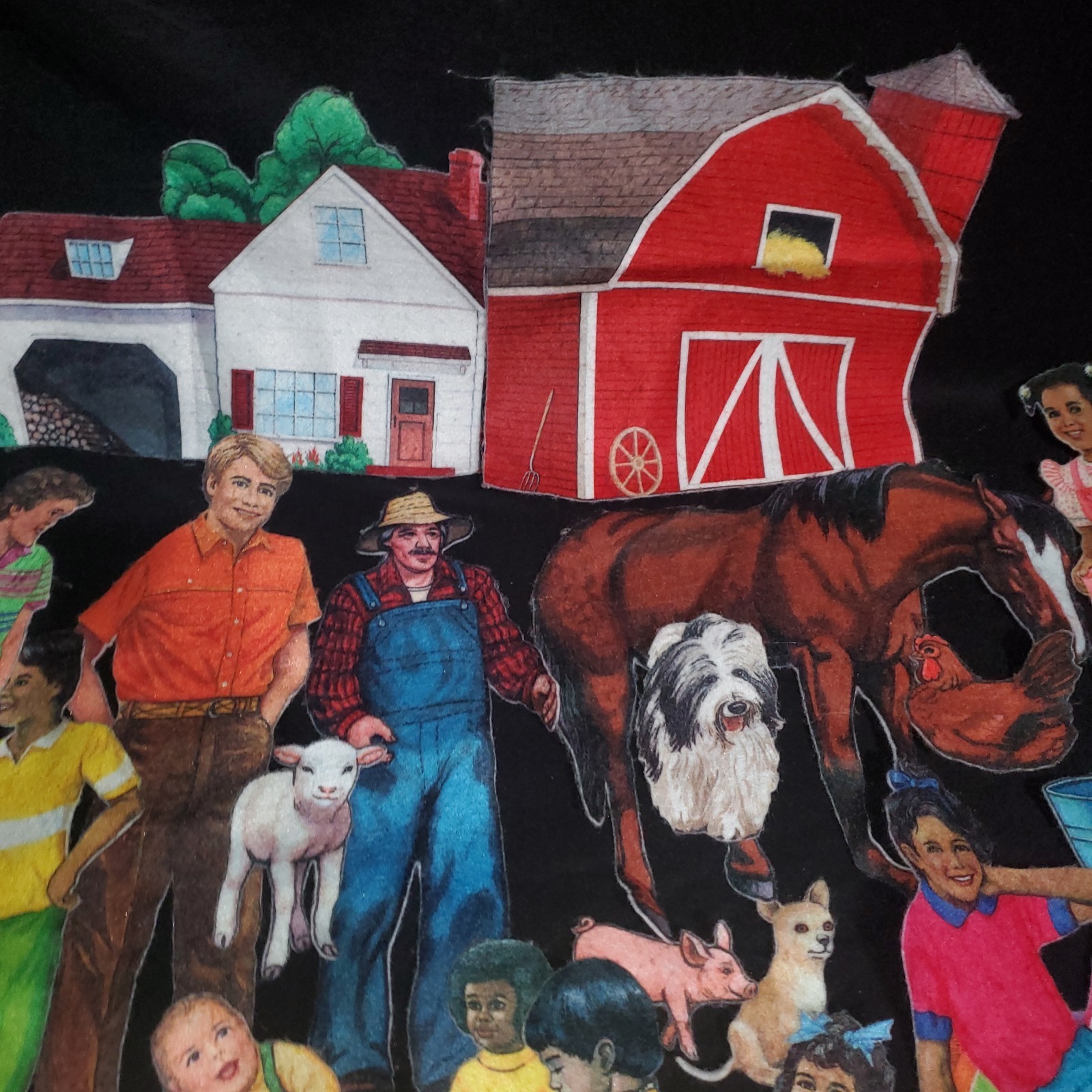 Vintage Felt Farm Storyboard Storytelling Lot, Educational, Homeschooling