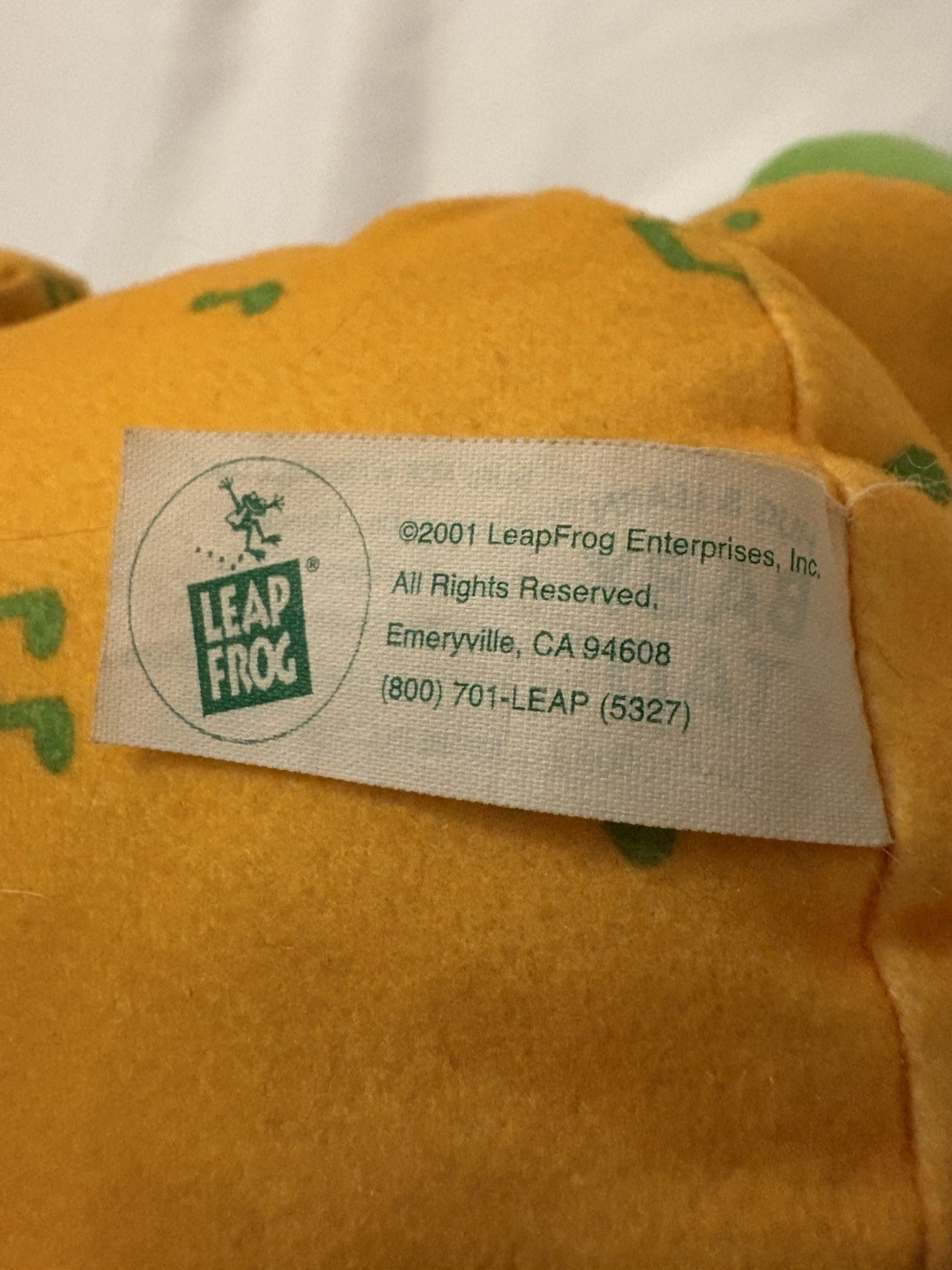 VTG LeapFrog Hug & Learn BabyTad PlushLearningToy, 2001, 15” WORKS(Read Descrip)