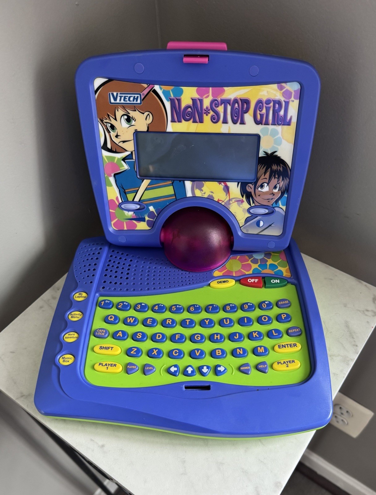 WORKING Vtech Non Stop Girl Laptop It’s Your World Toy Electronic Computer HTF