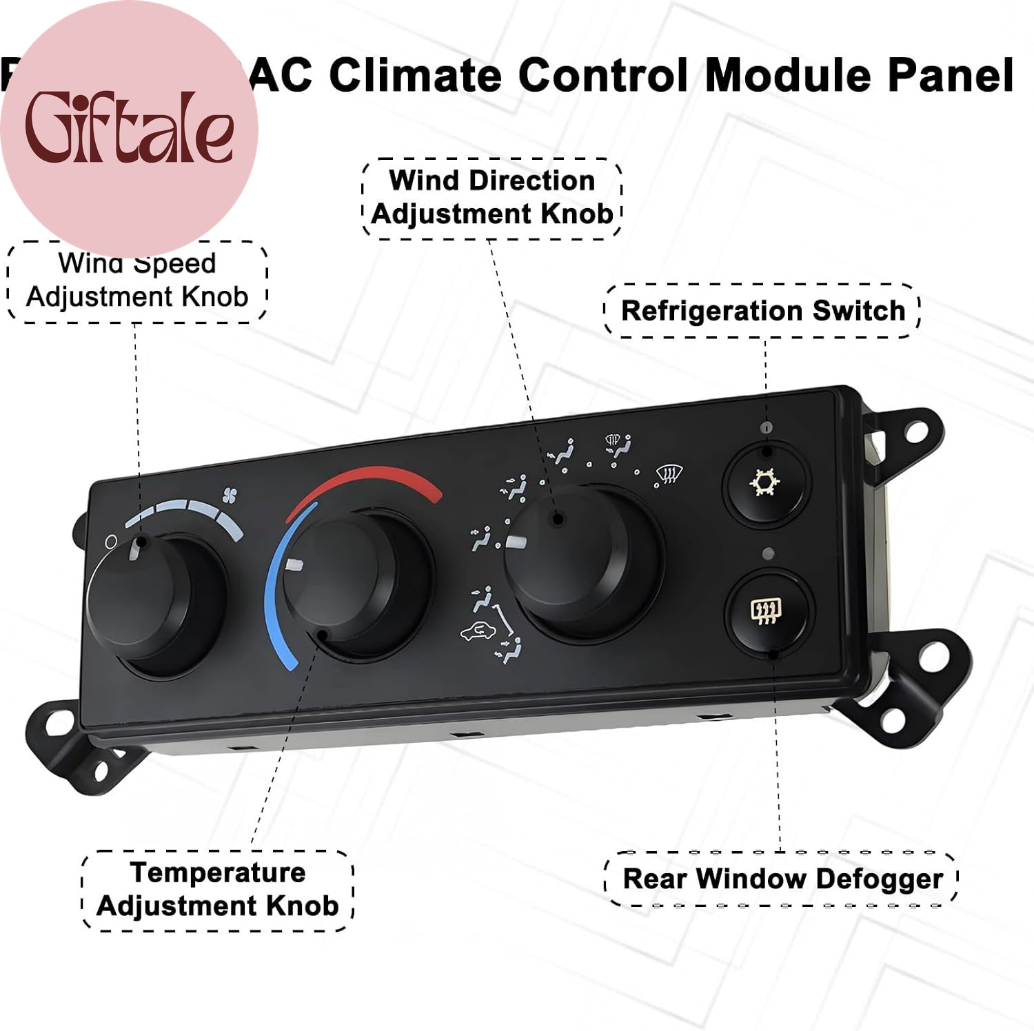 P55056569AC A/C Heater Climate Control Module, Compatible with 2006-2008 Dodge R