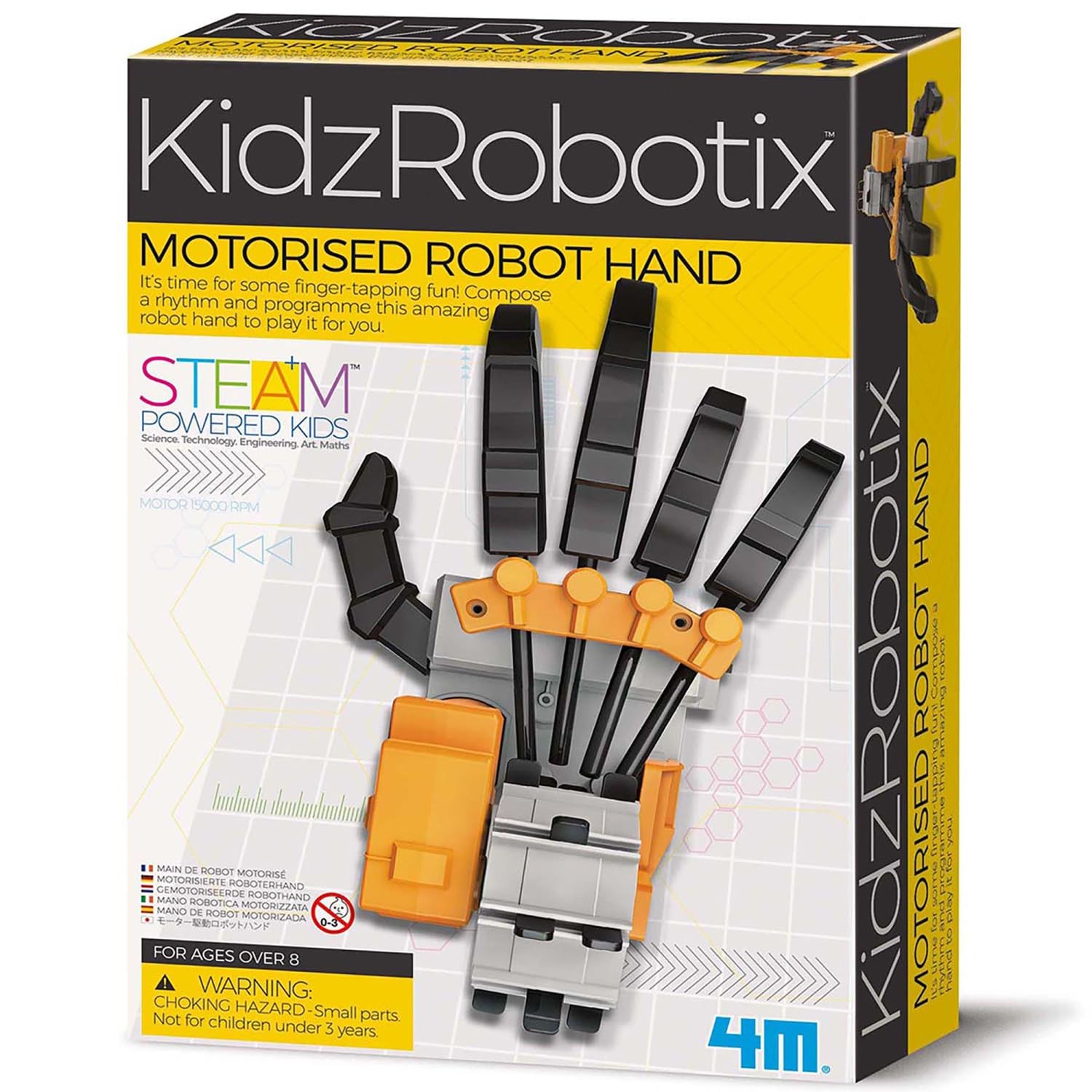 : KidzRobotix – Motorized Robot Hand – DIY Building Science Kit, Programmable…