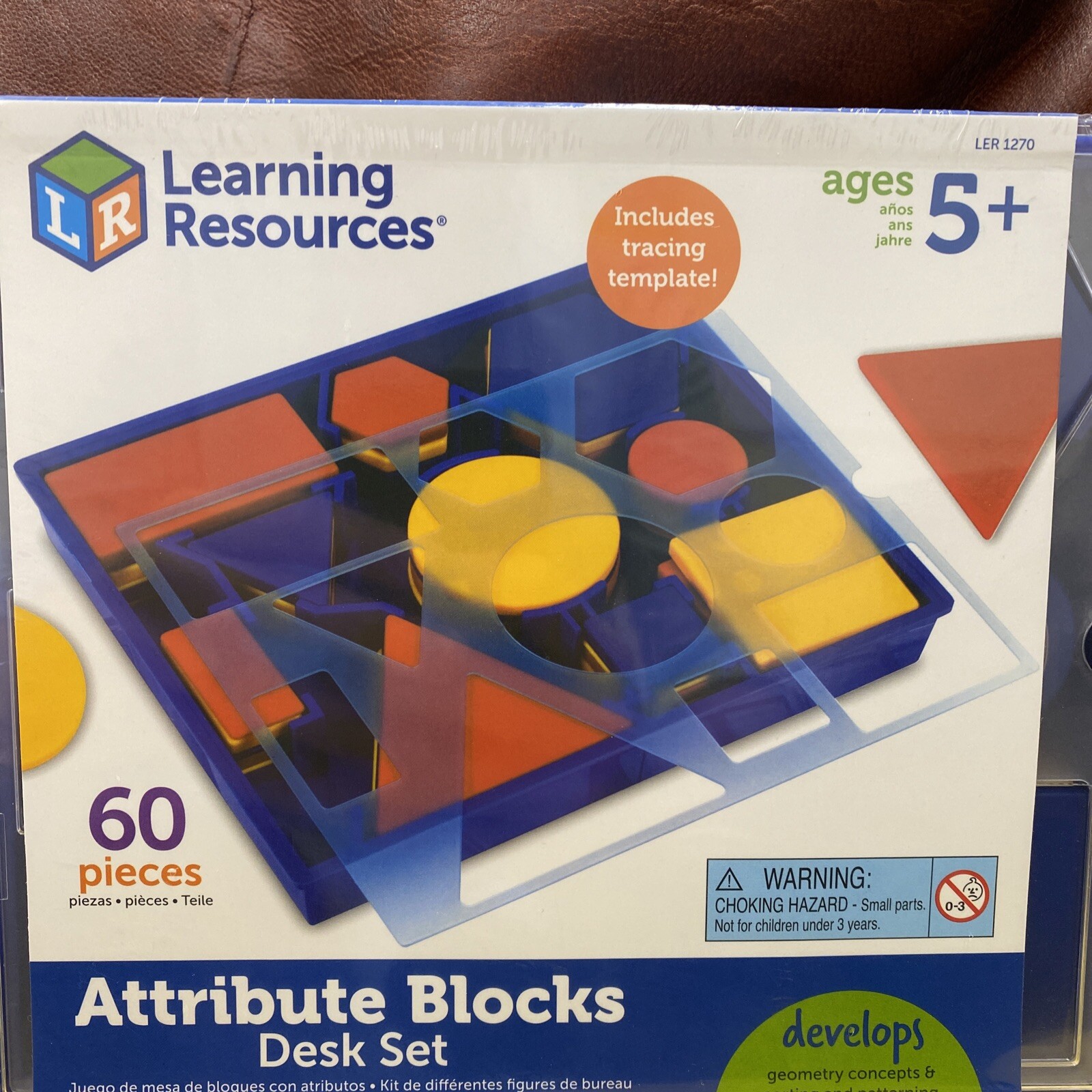 200121 Toy Learning Resources LER1270 ATTRIBUTE BLOCKS DESK SET New
