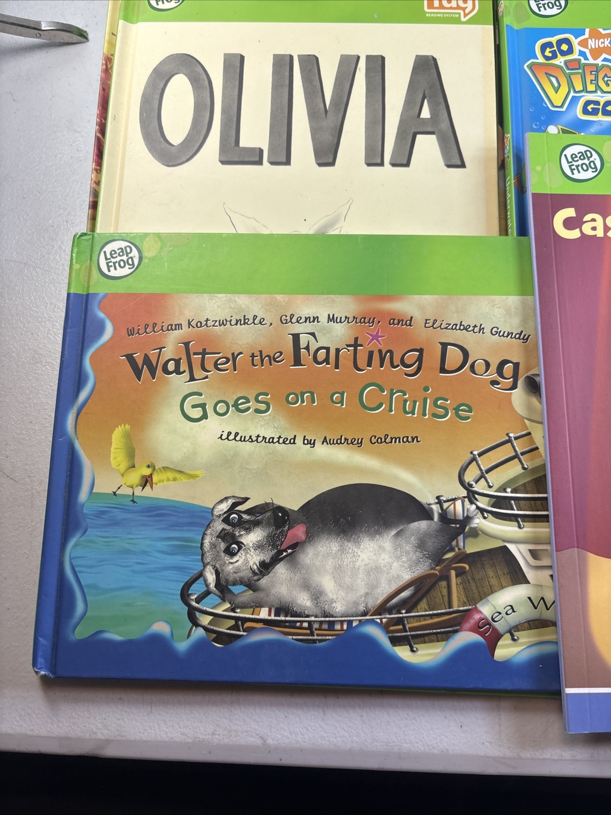 LeapFrog Leap Reader Tag Learn to Read Book Lot Olivia King Fu Panda 196B17