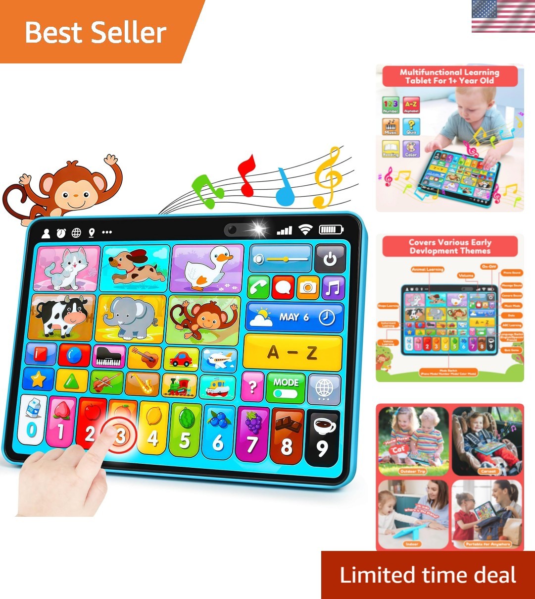 Interactive Montessori Learning Tablet – Music, Sound & Speech Therapy Fun