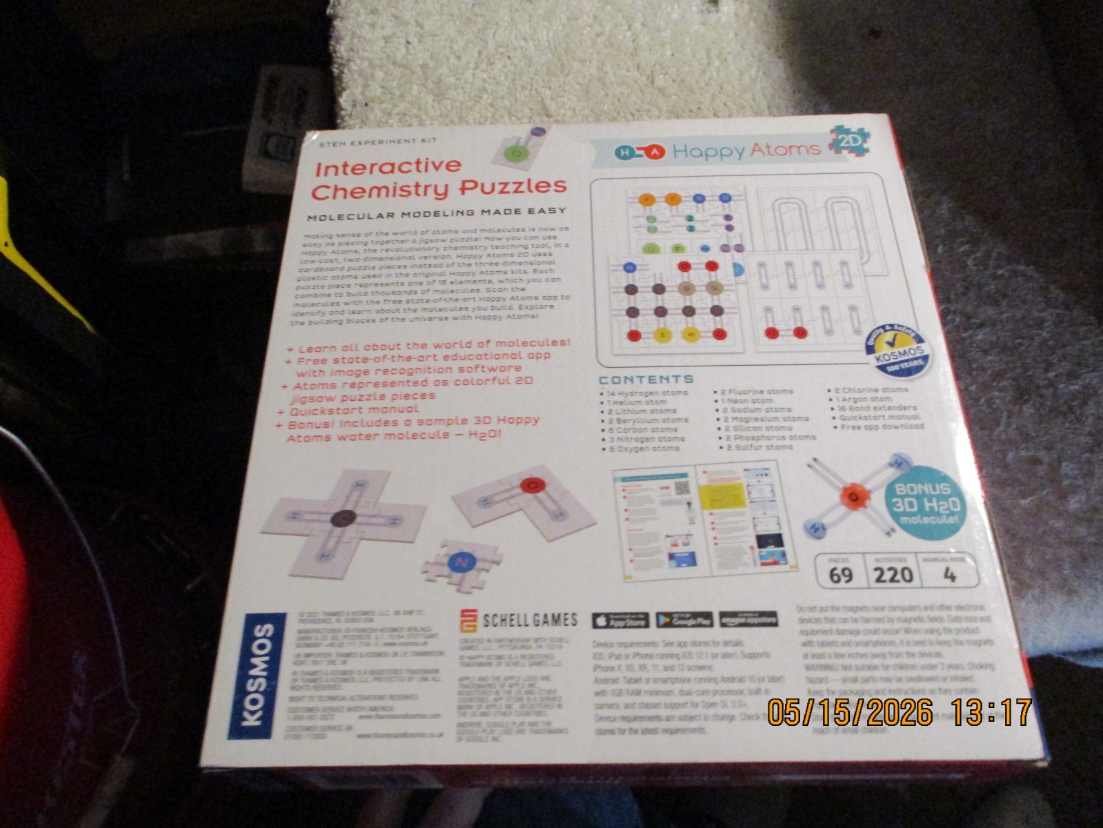 Thames & Kosmos Happy Atoms Stem Experiment Kit Interactive Chemistry NIB