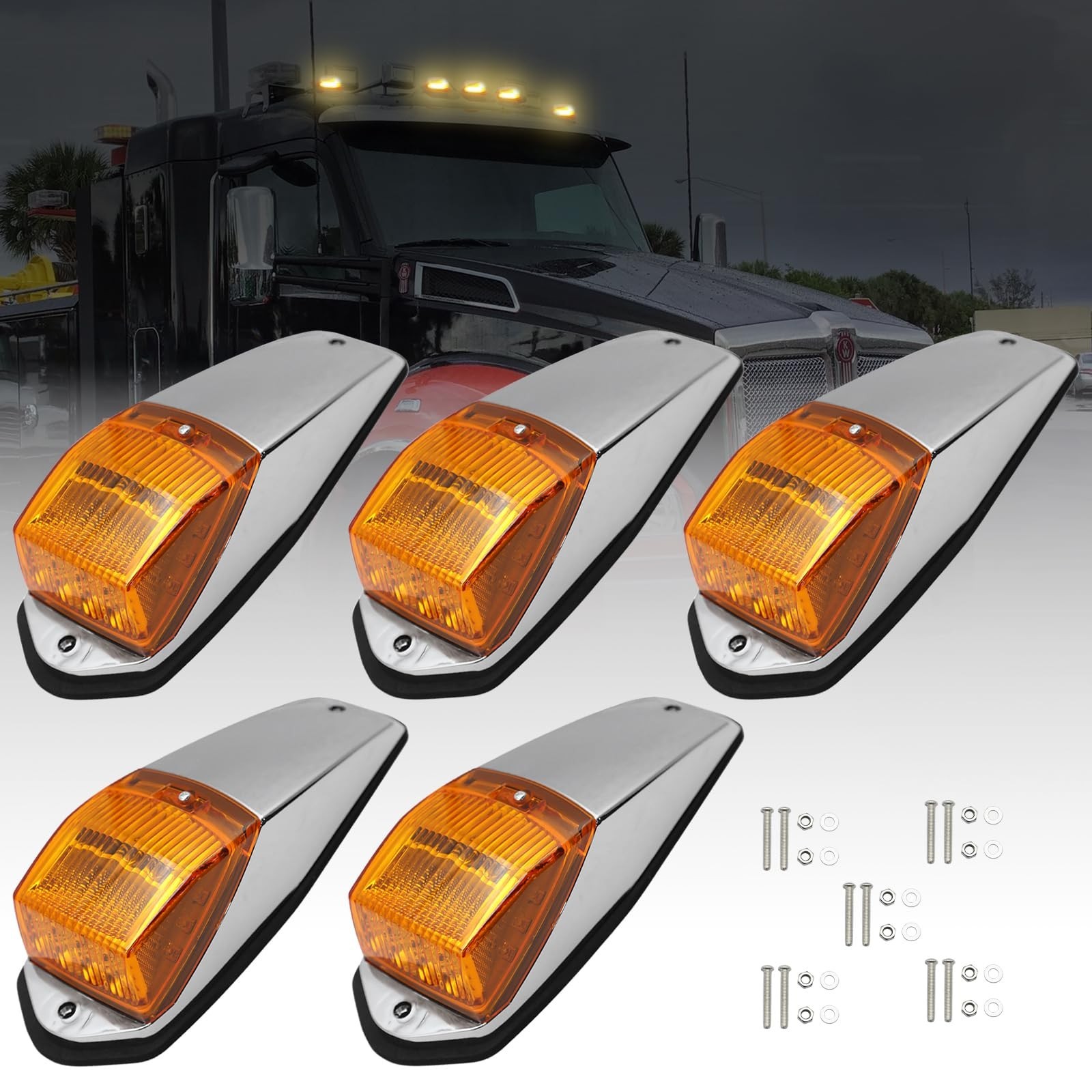 31LED Cab Lights Amber Cab Marker Light Top Roof Waterproof Compatible with K…