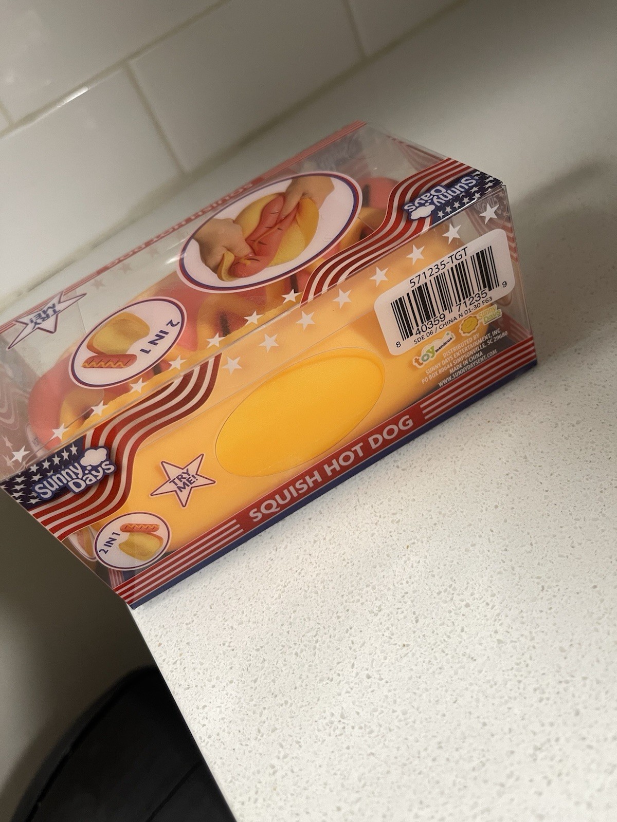 Sunny Days Squish Hot Dog 2-in-1 Tactile Squeeze TIK TOK VIRAL