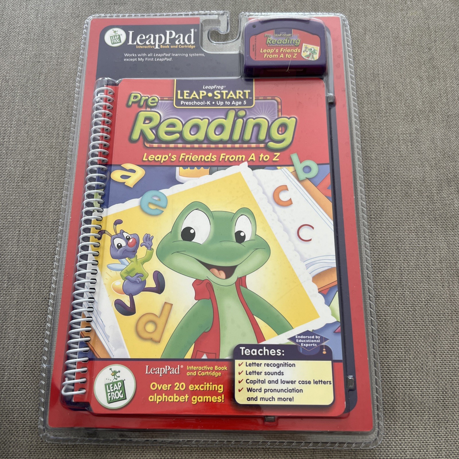 NEW LeapFrog LeapPad Leap’s Friends From A to Z Pre-Reading Book Cartridge Game