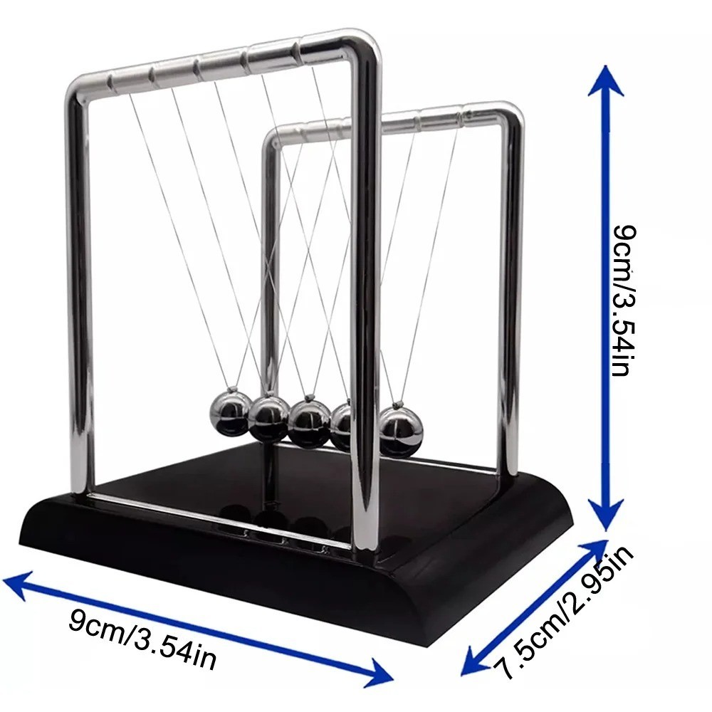 Metal Pendulum Ball Desk Table Decor Physics Science Pendulum Newton Ball Steel