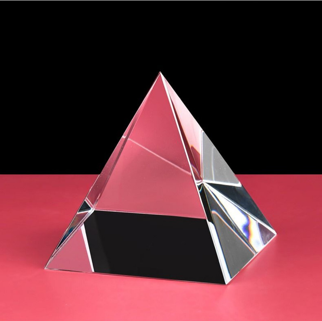 150mm Rainbow Optical Crystal Pyramid Prism For Furnishing Articles Decoration