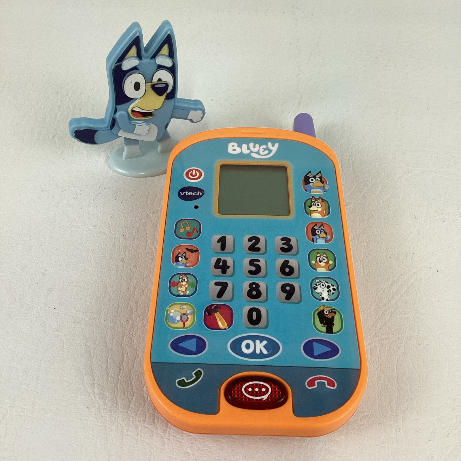 VTech Bluey Ring Ring Phone Handheld Electronic Toy Activity Chat Tested Lot