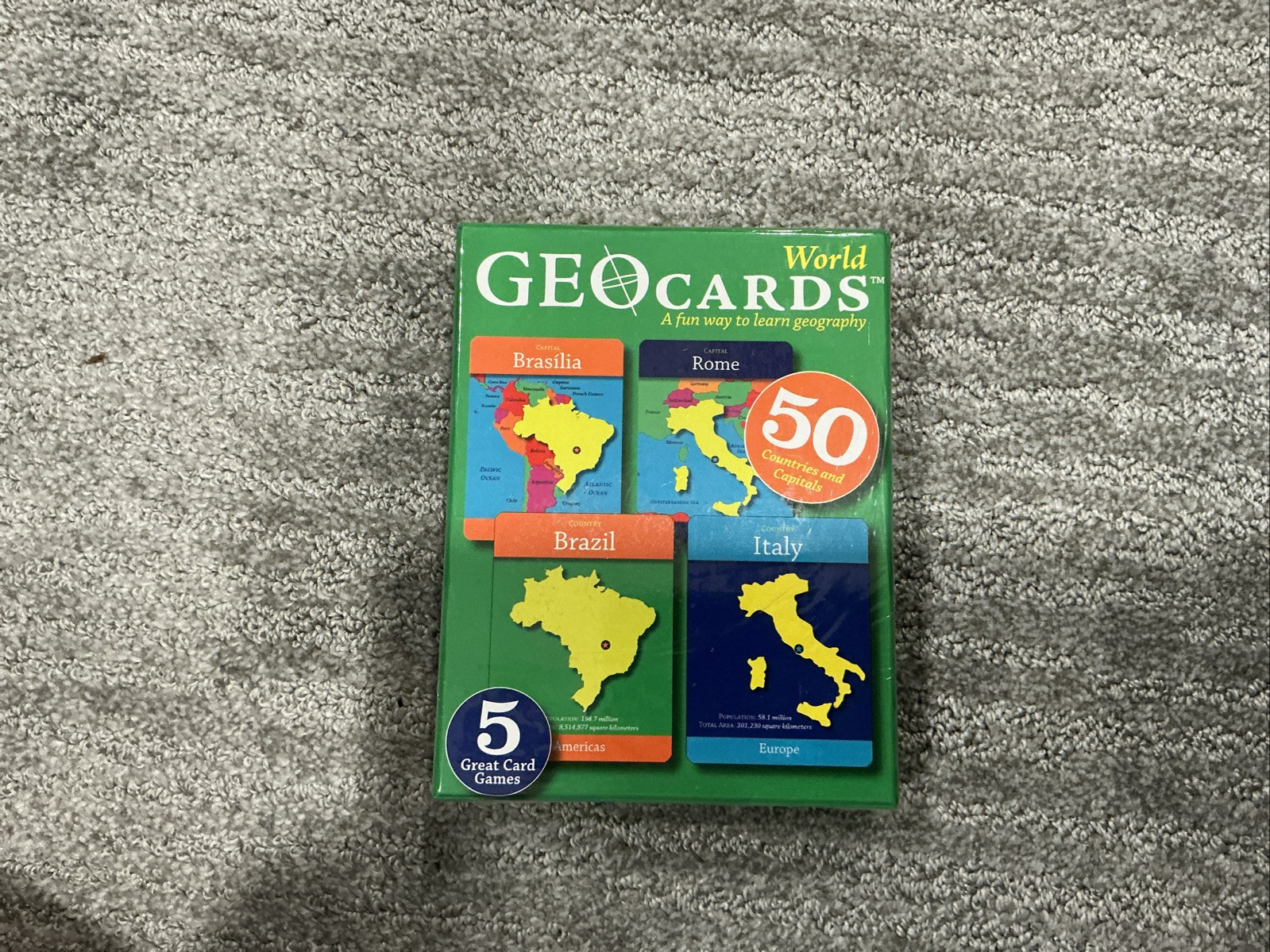 GeoToys — GeoCards World — Geography Card Games for Home, School and Travel —…