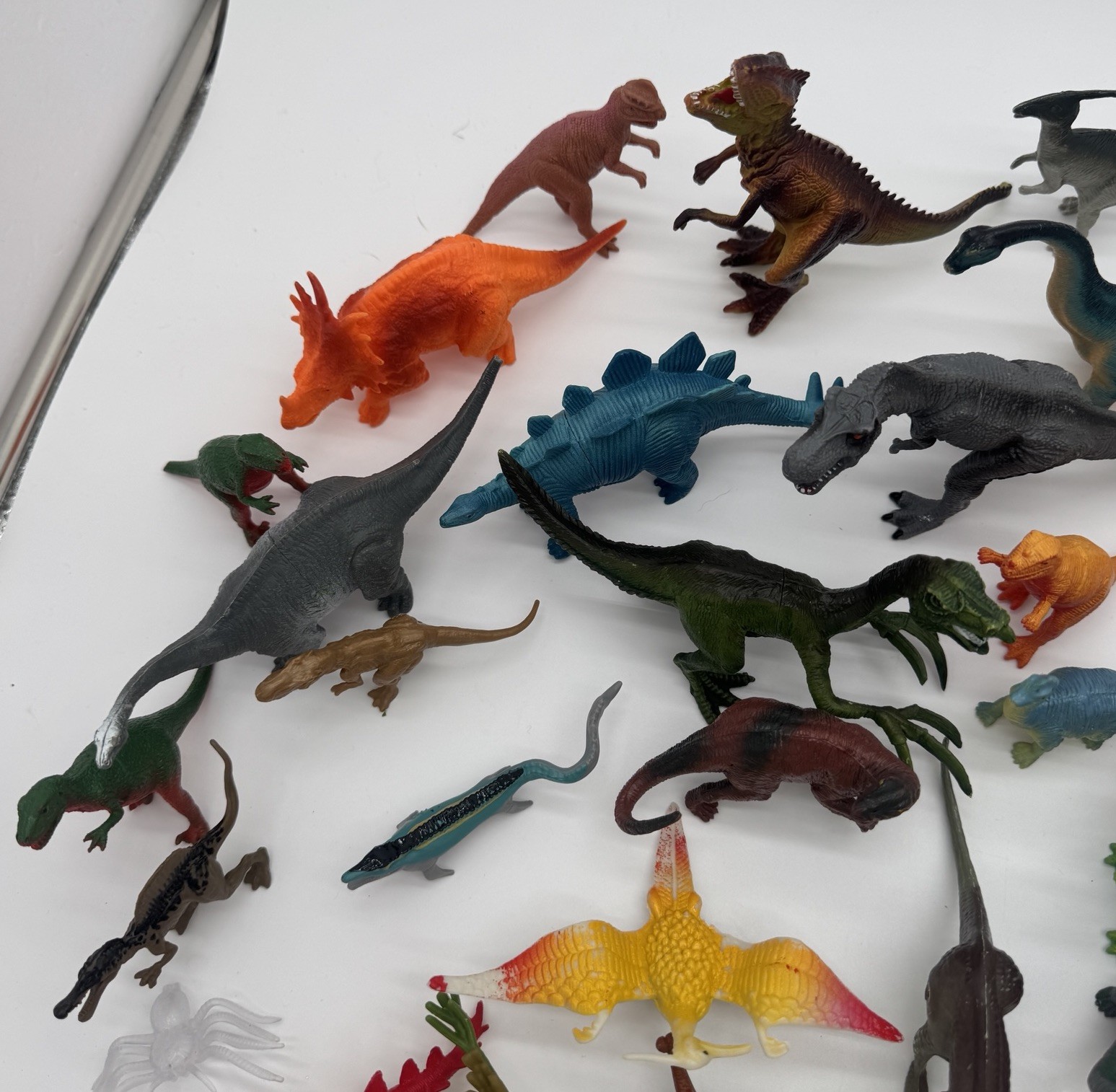 50+ Pc Dinosaur Toy Lot 48 Dinos 5 Accessories Mixed Brands Vintage
