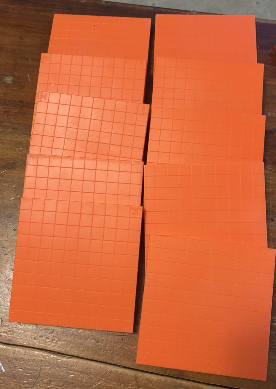 base ten place value blocks plastic 50- ten rods and 10 -hundred flats EUC