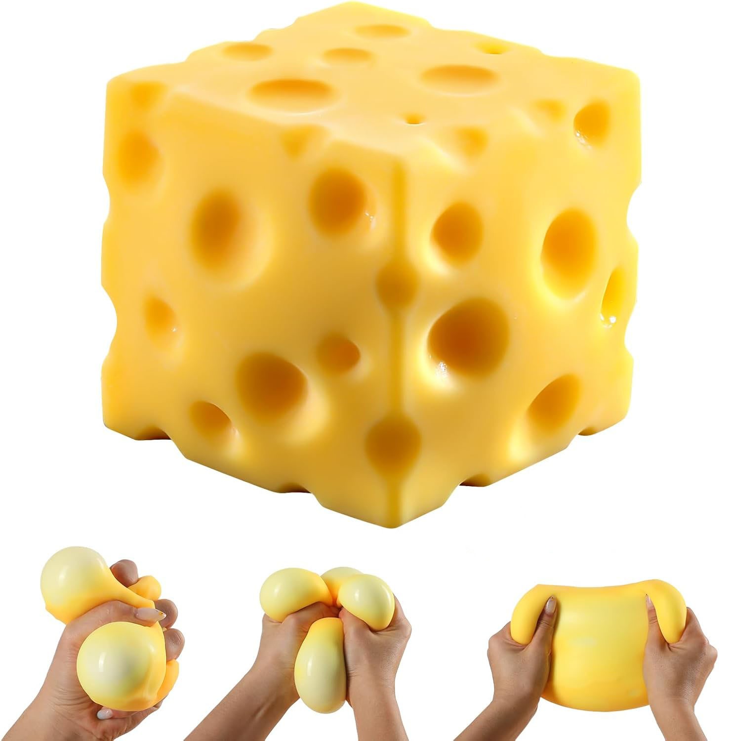 Squishy Cheese Block, Stress Relief Squeeze Toy Gifts ,Cyber Deal~US