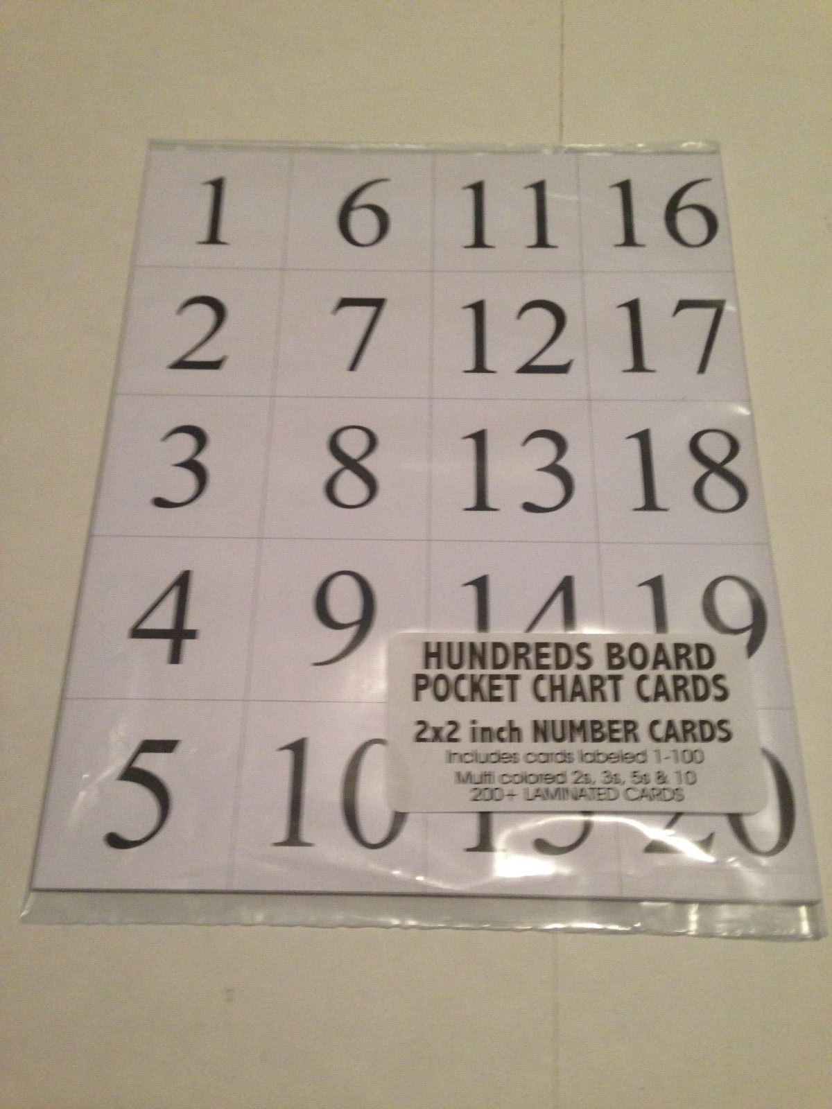 Hundreds Board Pocket Chart Cards 200+ cards – Laminated Cards Set