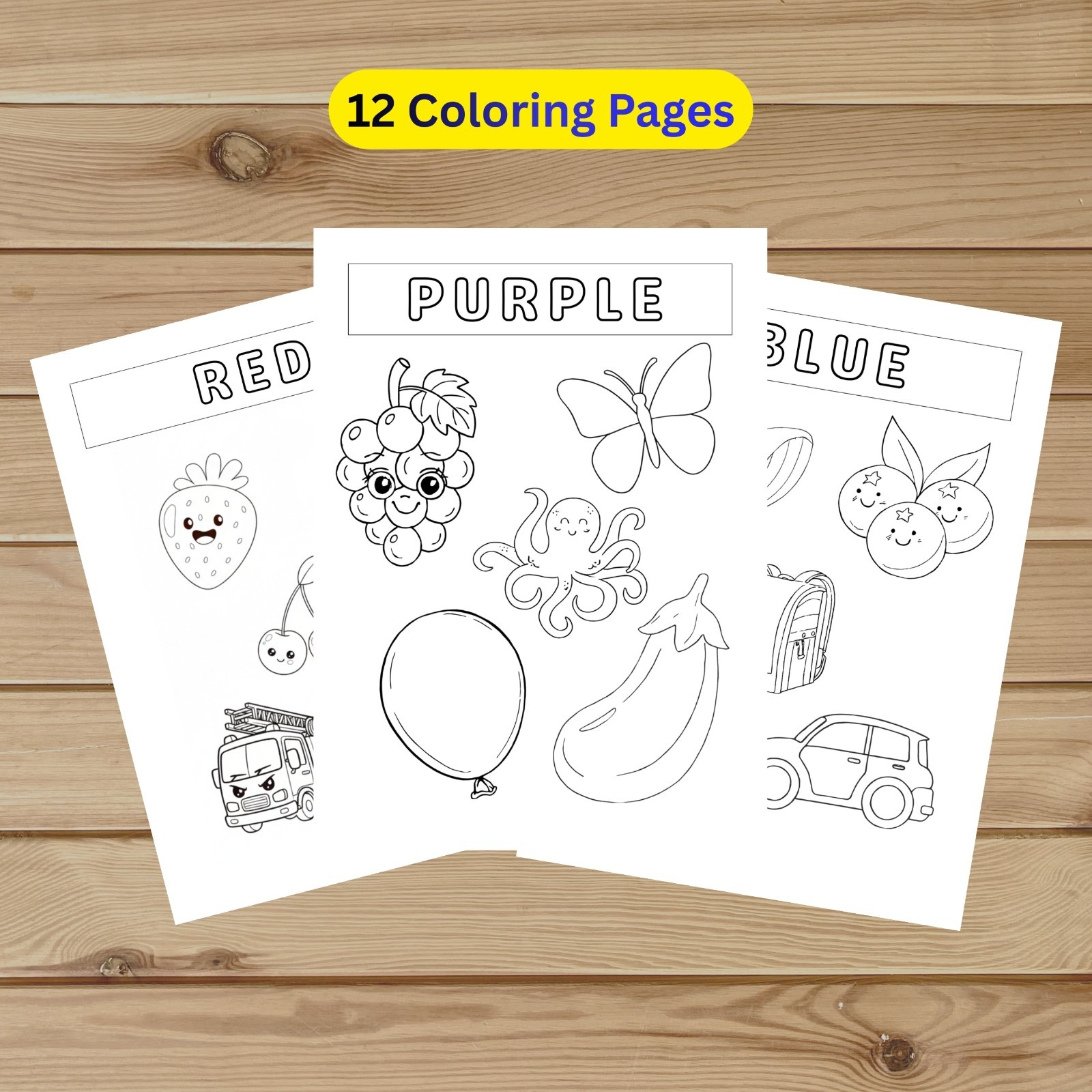 Color Sorting Printable Activity for Kids | Learning Game | Digital Download