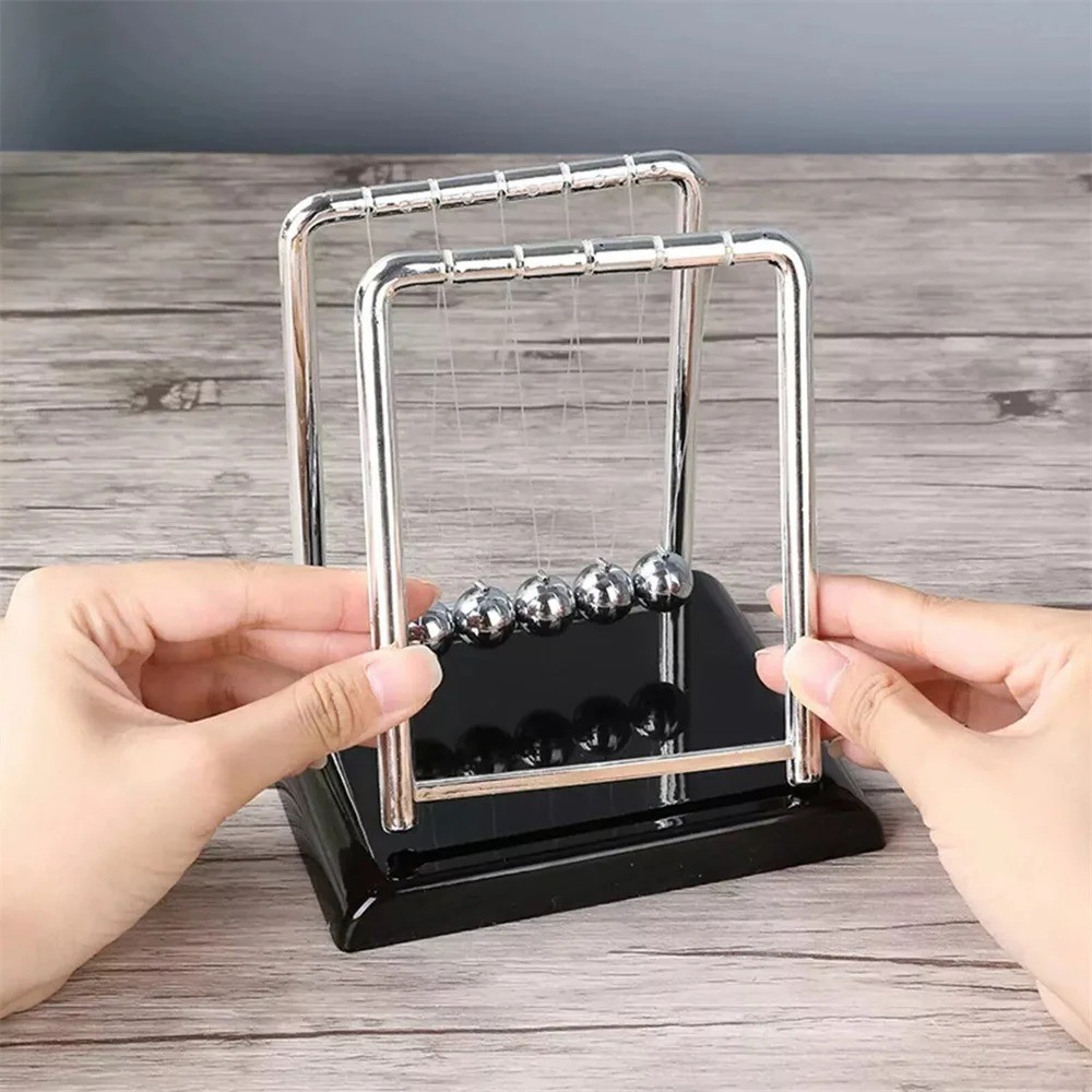 Metal Pendulum Ball Desk Table Decor Physics Science Pendulum Newton Ball Steel