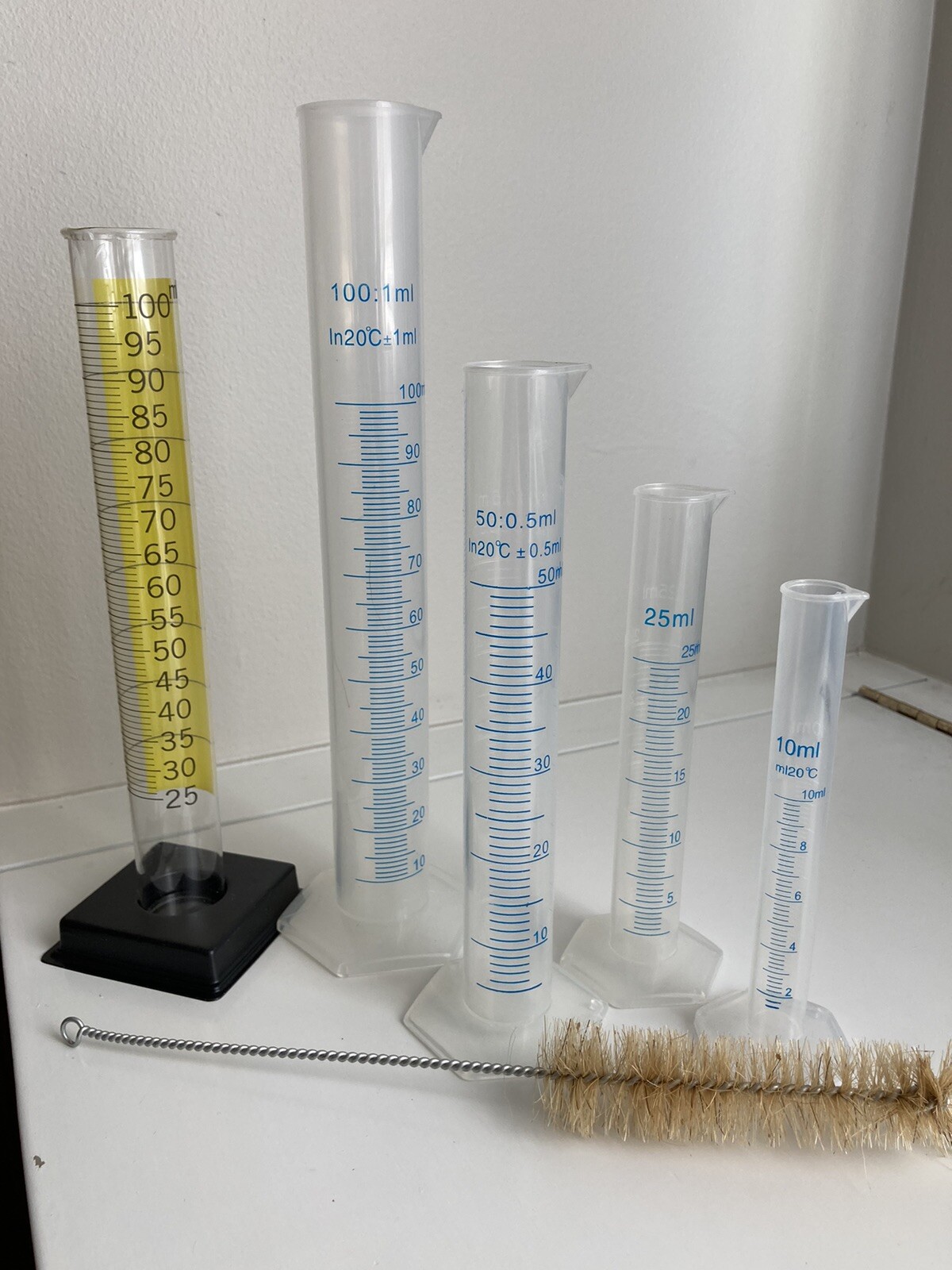 Science Laboratory Experiment Equipment Kit High School Beakers Cylinders