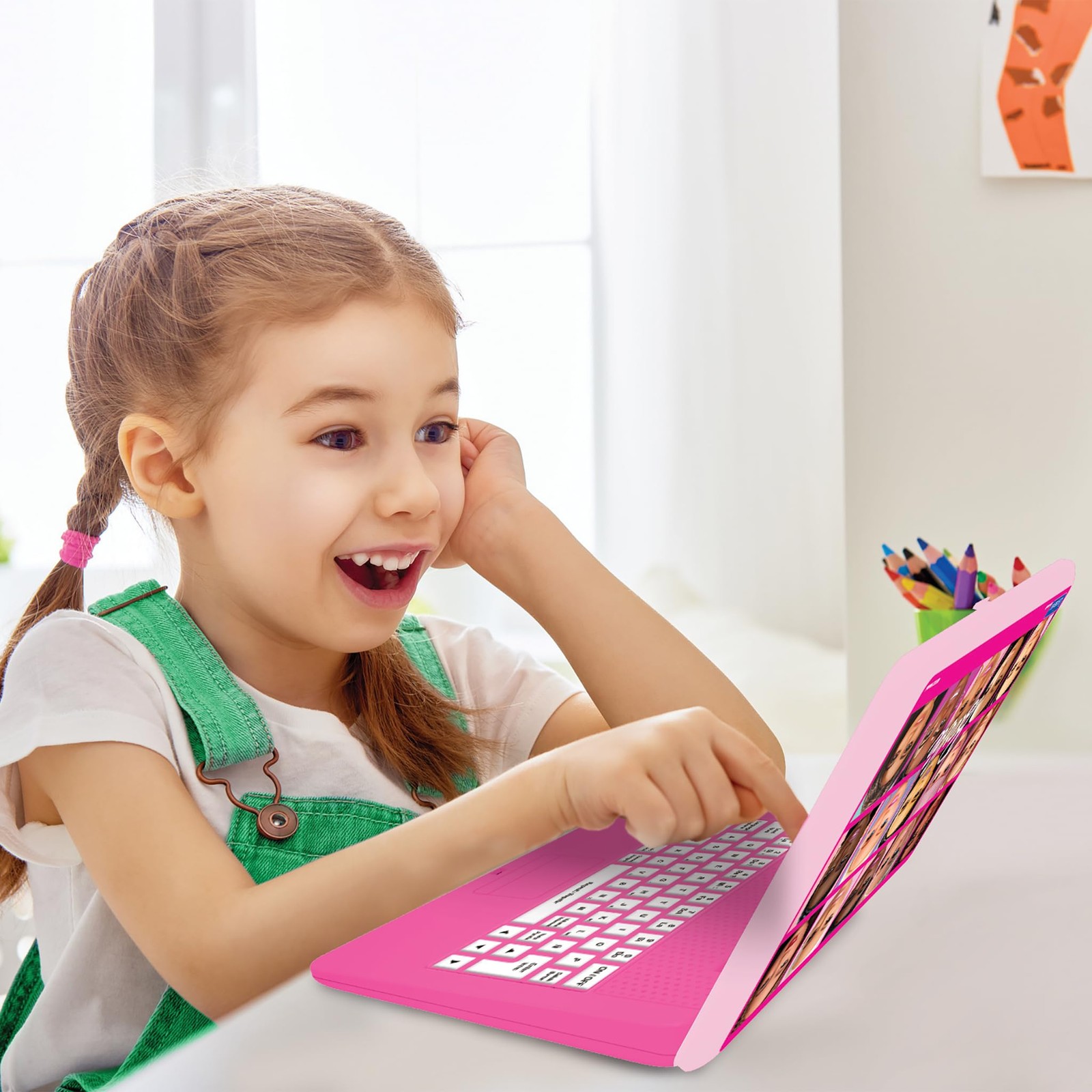 Lexibook, Barbie, Bilingual and Educational 7.1 x 9.5 x 0.1 inches, Pink