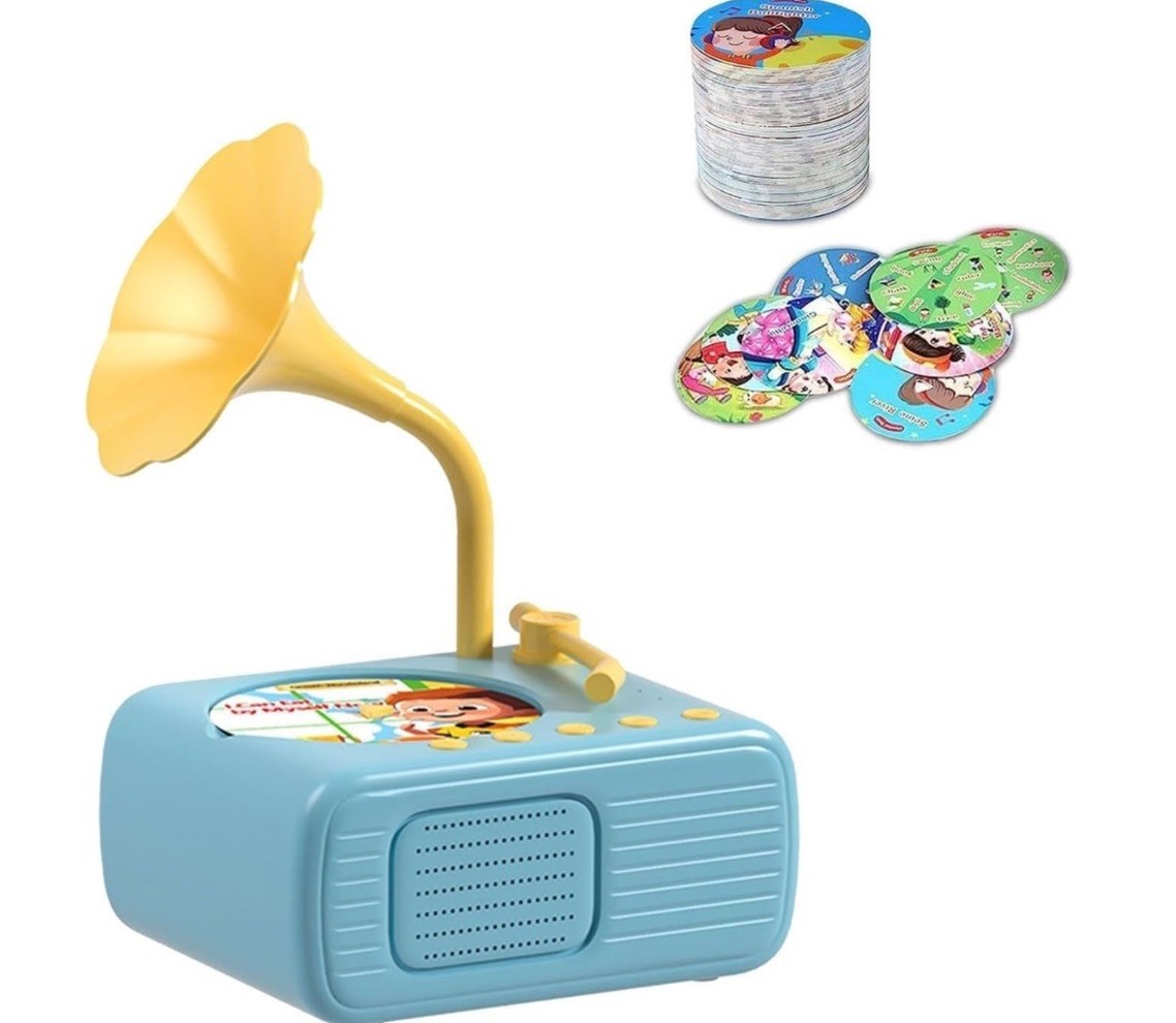 Kids Phonograph With 96 Cards, Storyteller, Sleeping Music Box