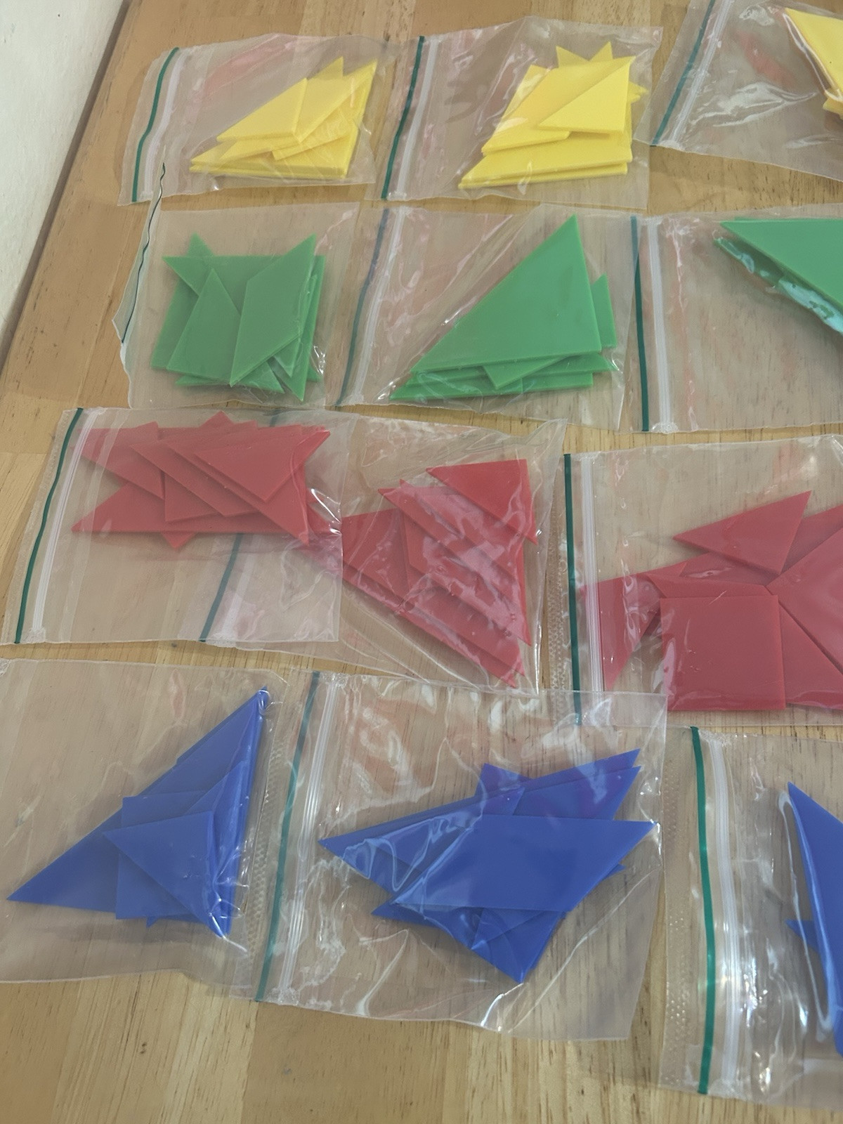 Lot of 169Plastic Tanagram Math Manipulative Fractions Shapes Homeschool