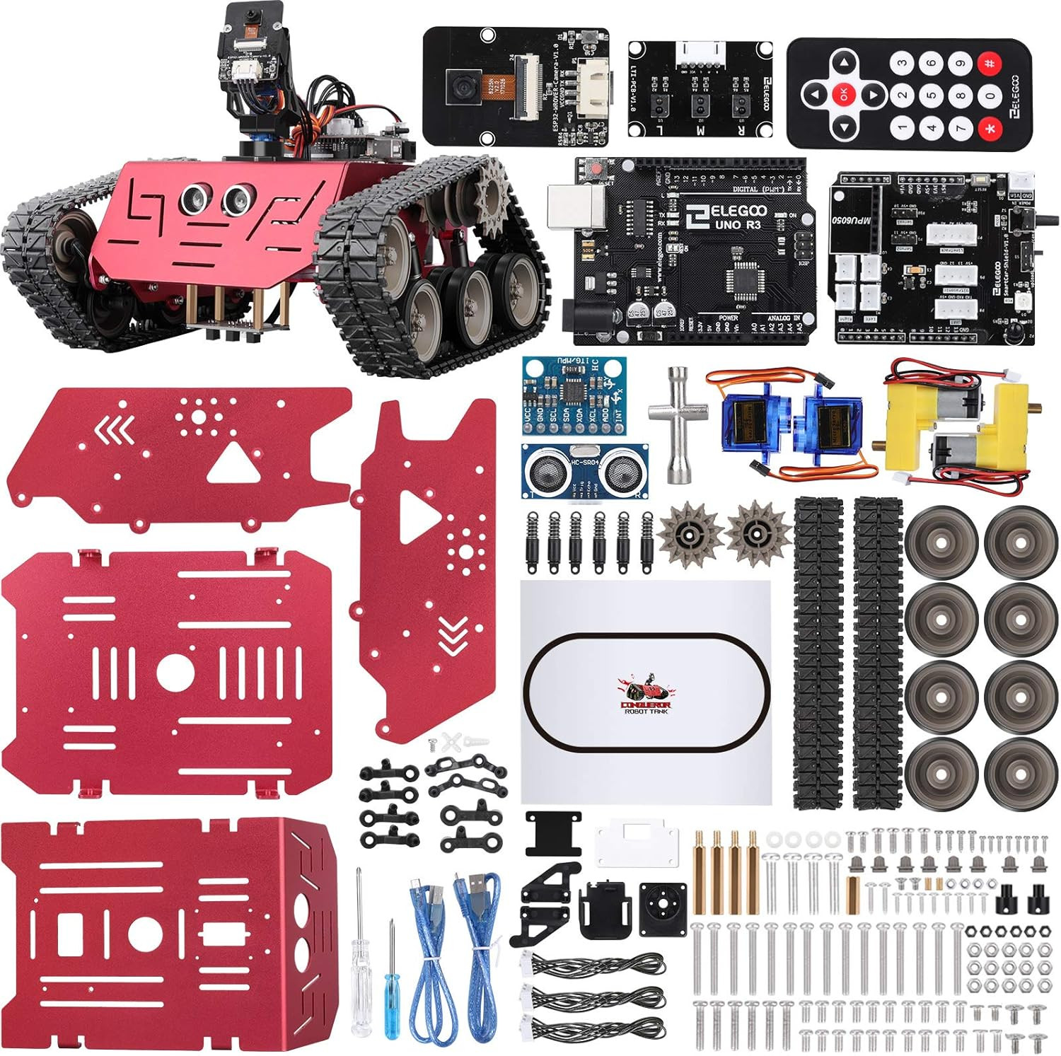 Conqueror Robot Tank Kit with UNO R3 for Arduino Robotics for Kids Ages 8-12 12-