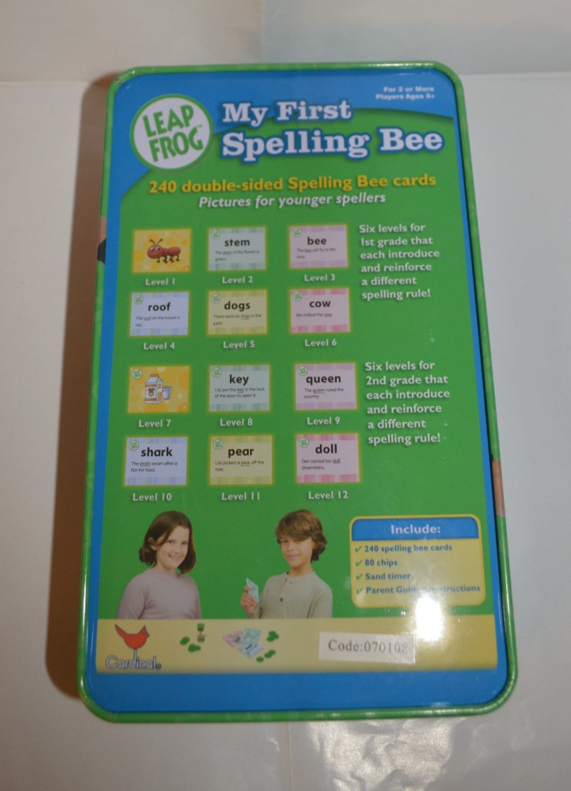 Leapfrog My First Spelling Bee Game Flash Cards in Tin School Readiness