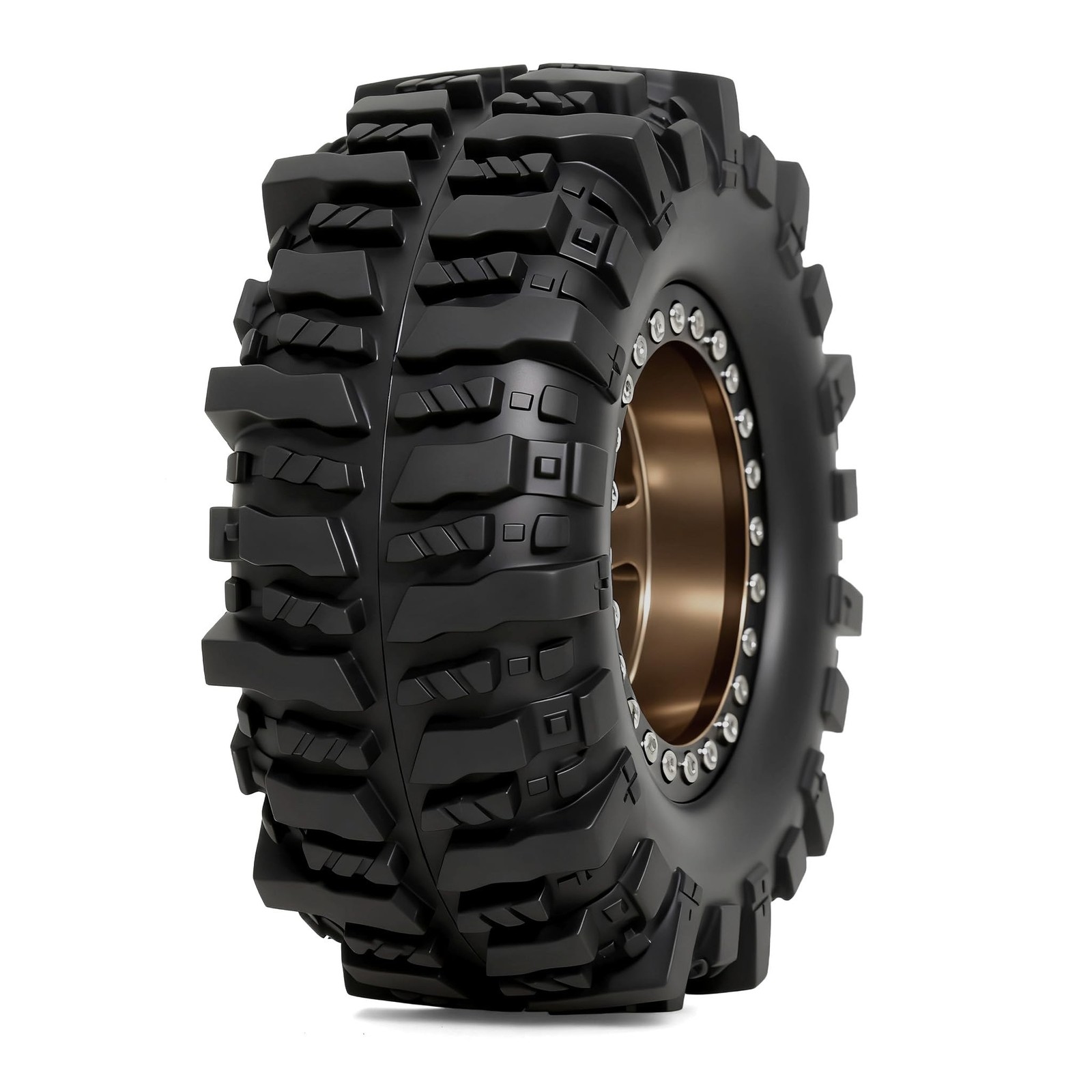 REDSPIDER 4PCS 1.9″ RC Crawler Tires Mud Slingers (OD 95mm/3.75″) & Beadlock …